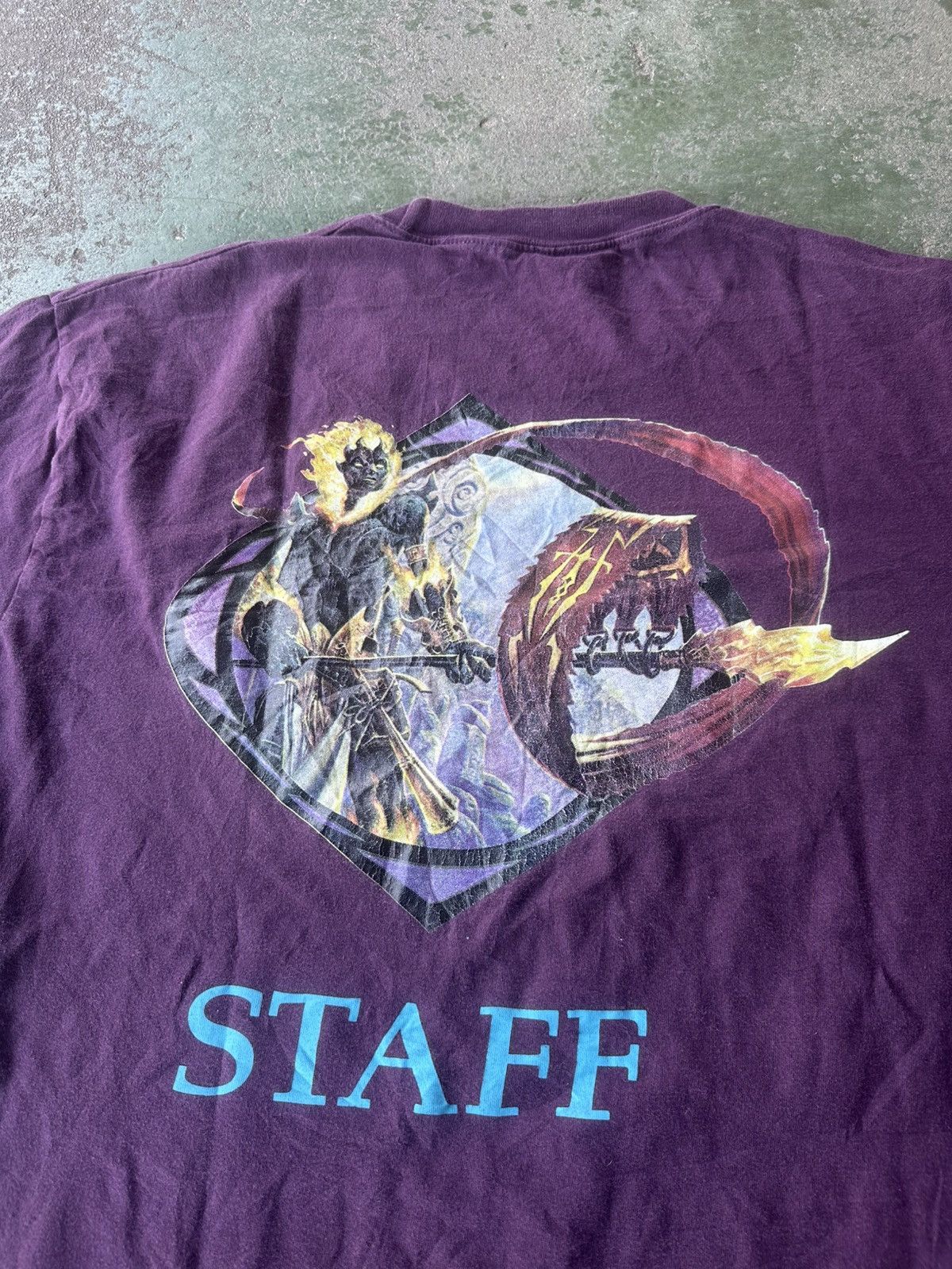 The Game Rare!! Vintage Magic The Gathering “Morningtide” Staff Tee Size US XL / EU 56 / 4 - 2 Thumbnail