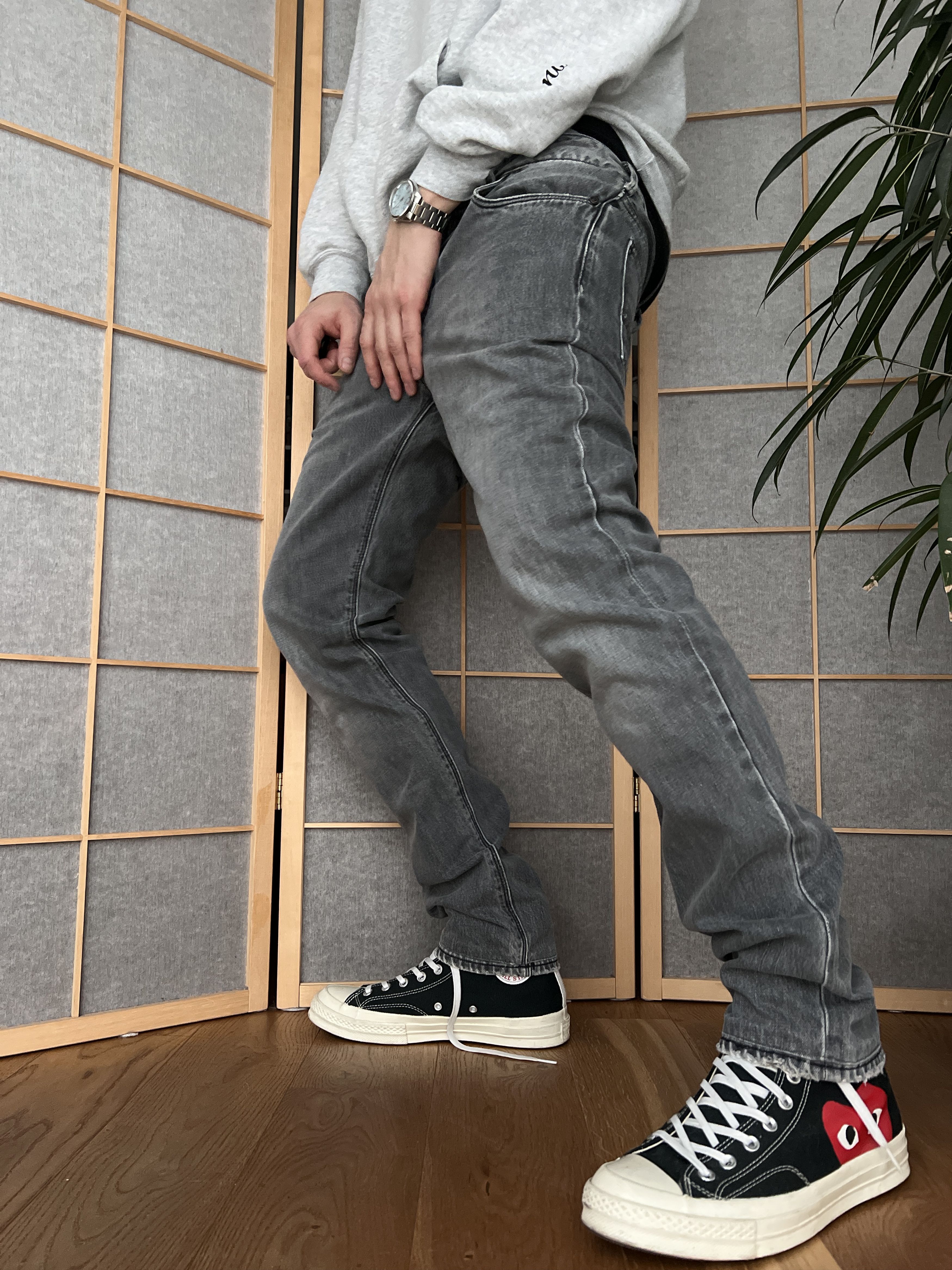 Armani Crazy! Armani jeans black skinny denim stretch slim pants Size US 31 - 11 Thumbnail