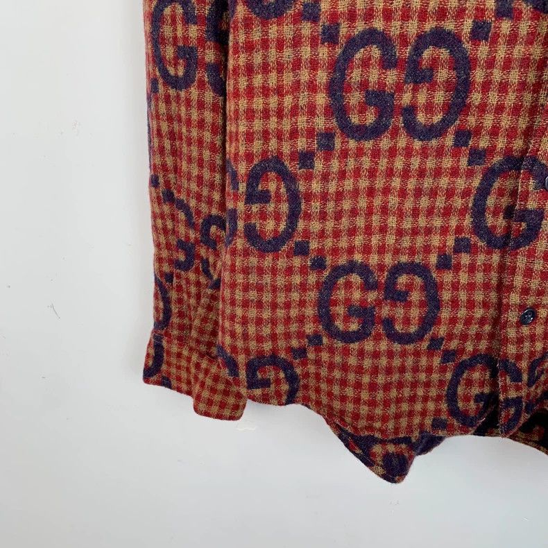 Gucci Gucci Red logo jacquard full print wool lapel long-sleeved Size US S / EU 44-46 / 1 - 4 Thumbnail