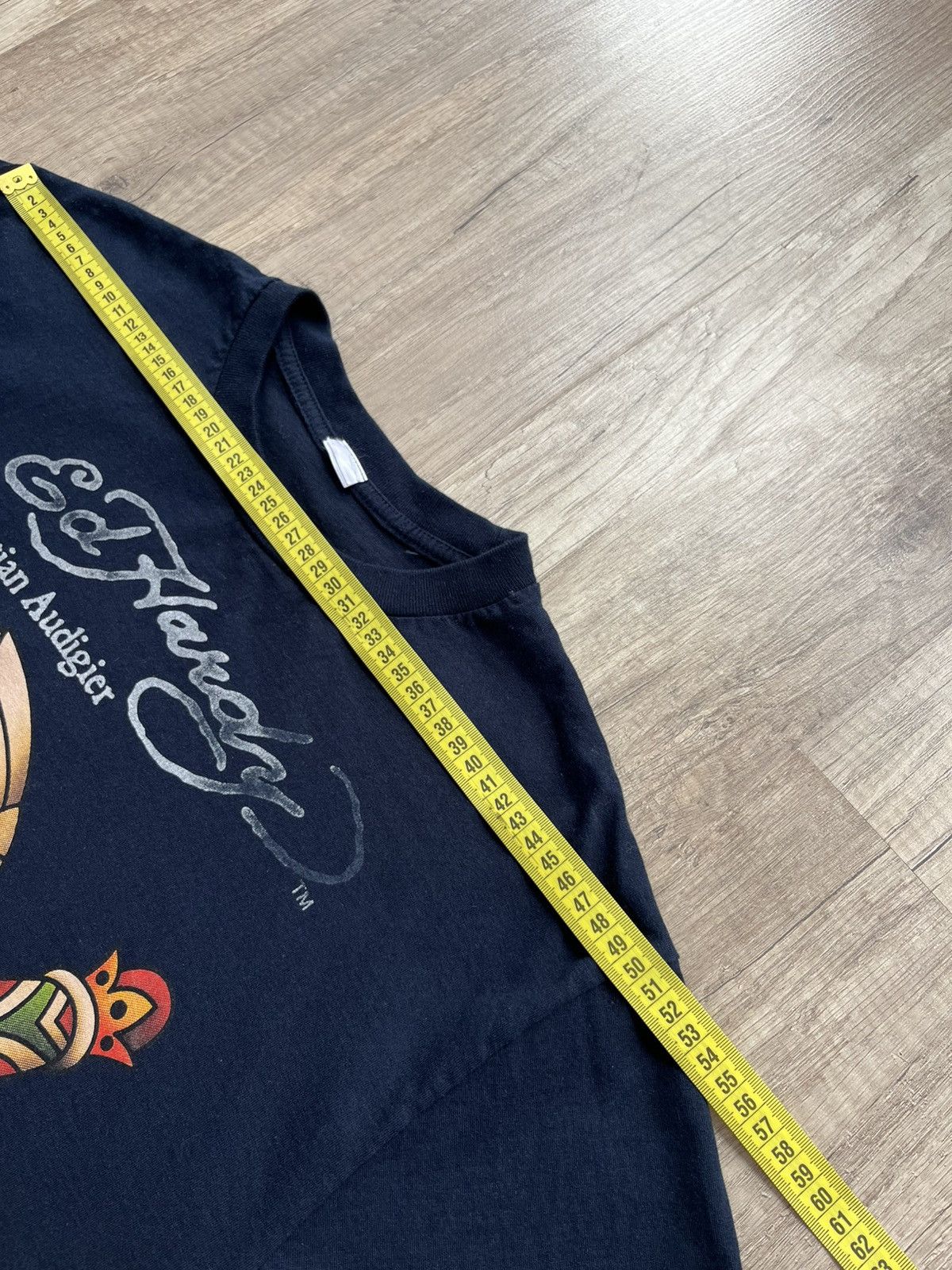 Ed Hardy × Japanese Brand Ed Hardy Pieced Hearts and True Love T-Shirt Navy Blue Size US L / EU 52-54 / 3 - 12 Thumbnail