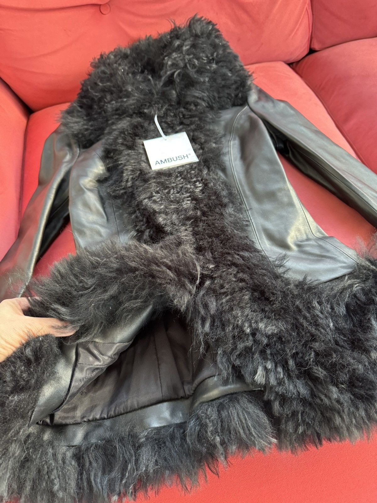 Ambush Design New Ambush leather shearling mongolian coat, size S Size S / US 4 / IT 40 - 5 Thumbnail