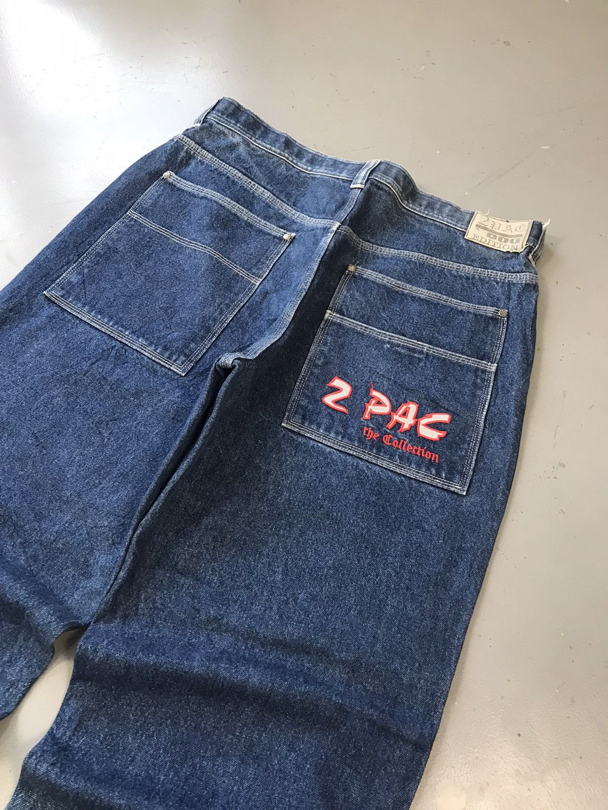 Southpole × Vintage Vintage 2 pac SpellOut embroidered denim Size US 39 - 8 Thumbnail