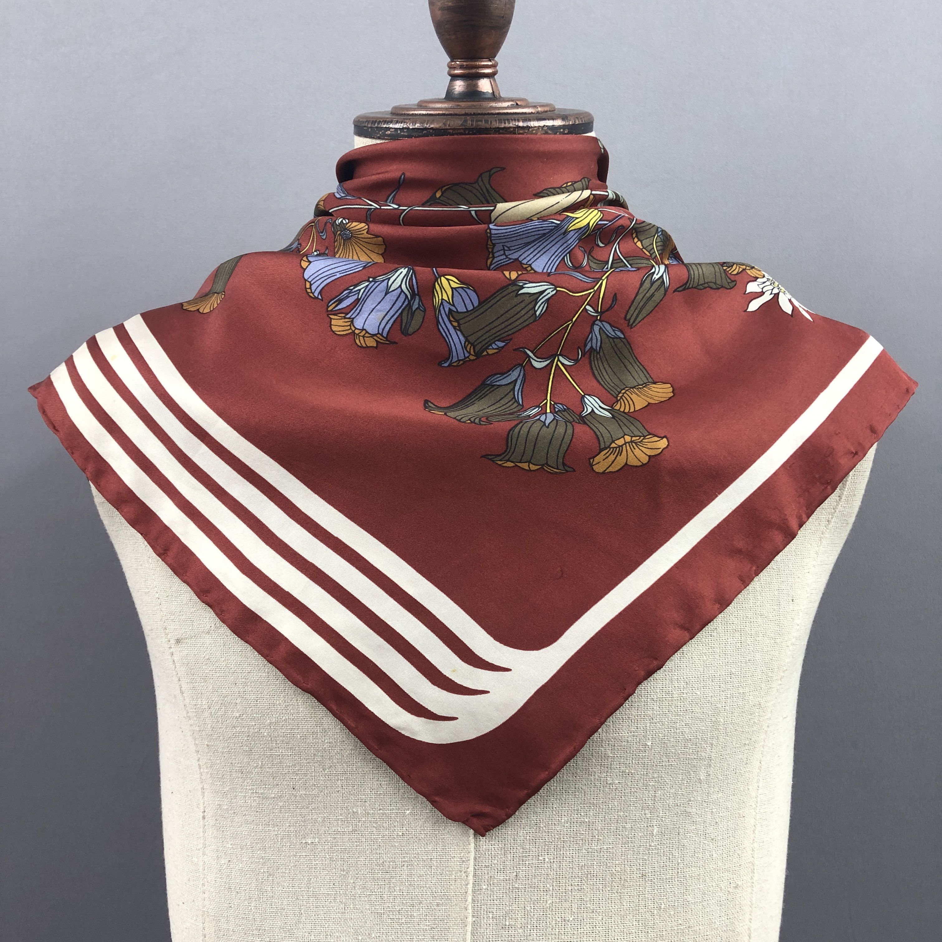 Other × Vintage Vintage SILK Scarf Twill Stole Wraps Scarves Size ONE SIZE - 2 Thumbnail