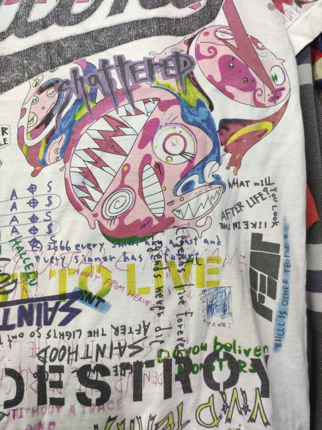 Saint Michael × Takashi Murakami Saint Michael x Takashi Murakami Over Print Graphic T-Shirt Size US L / EU 52-54 / 3 - 4 Thumbnail