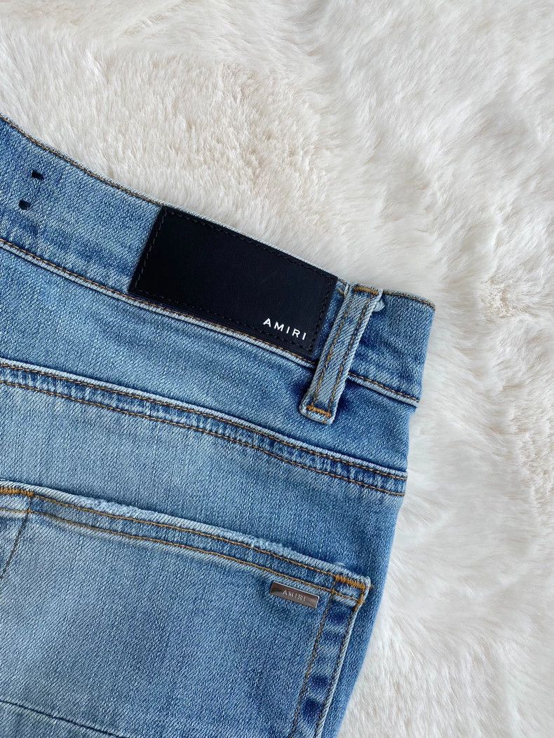 Amiri Amiri Washed blue and red cashew Thrash jeans 2501-Nextarro Size US 31 - 3 Thumbnail
