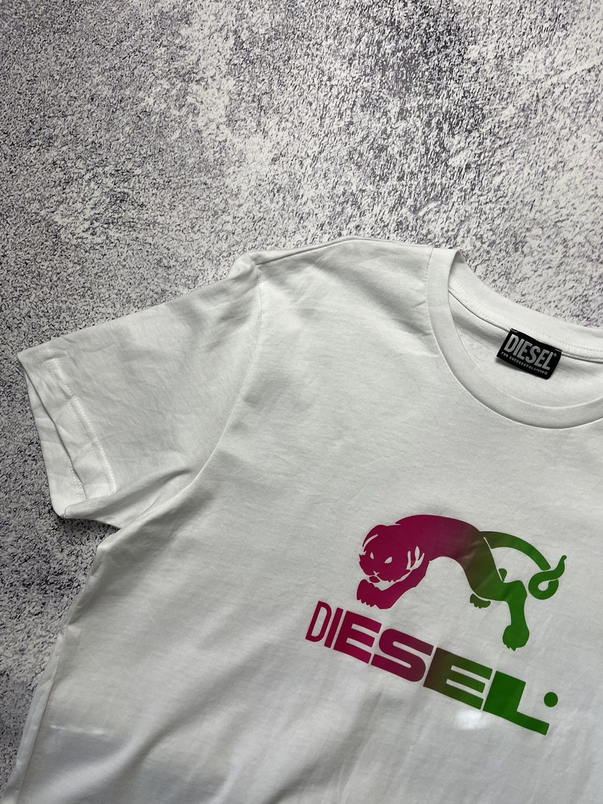 Diesel × Vintage Vintage Diesel T-Shirt Big Logo White Y2k Hype Designer Size US XL / EU 56 / 4 - 6 Thumbnail