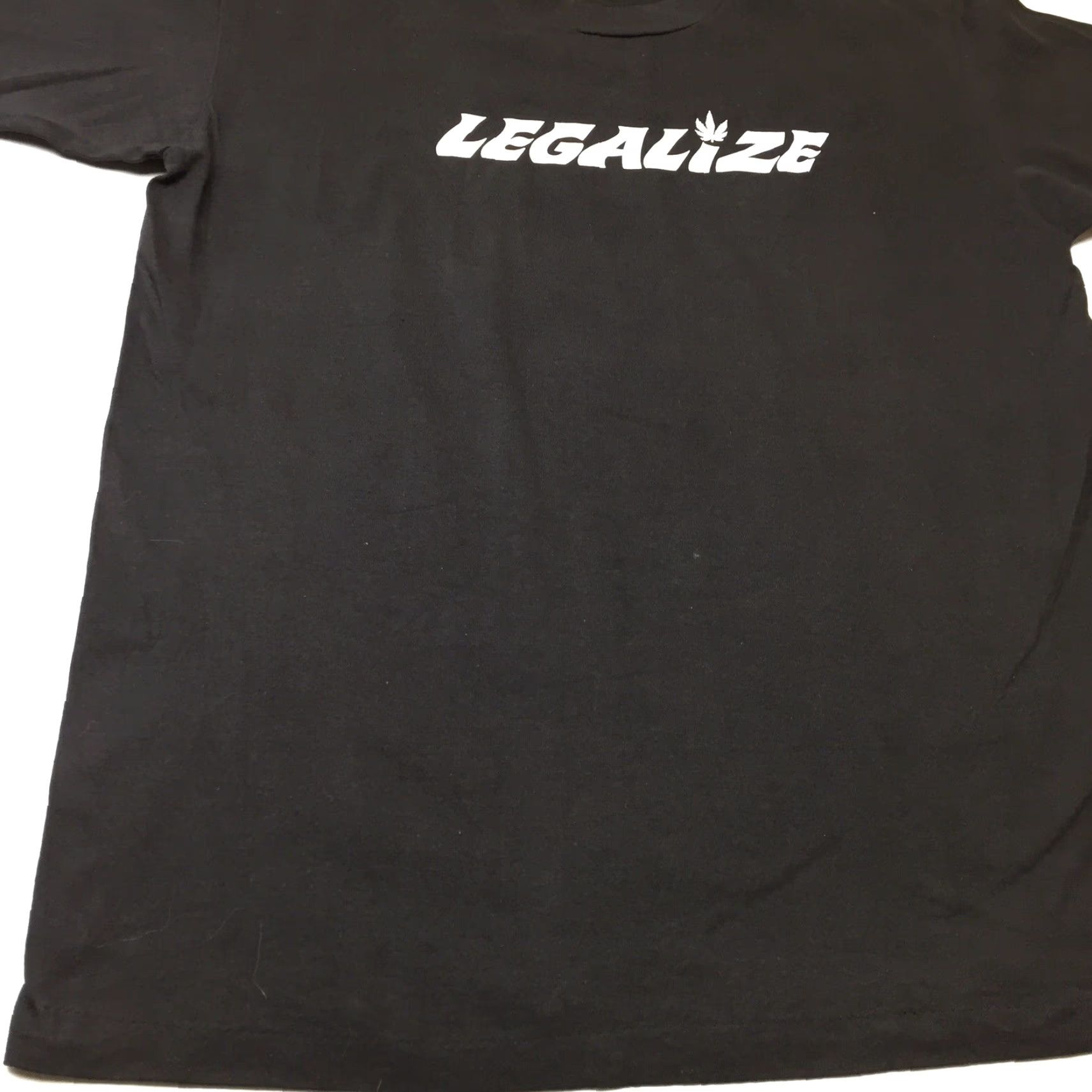 Vintage VINTAGE Legalize Shirt EUC Large USA Shirt Mens 1990s Black 100% Cotton Short Sleeve Oneita Large Mens Size US L / EU 52-54 / 3 - 6 Thumbnail