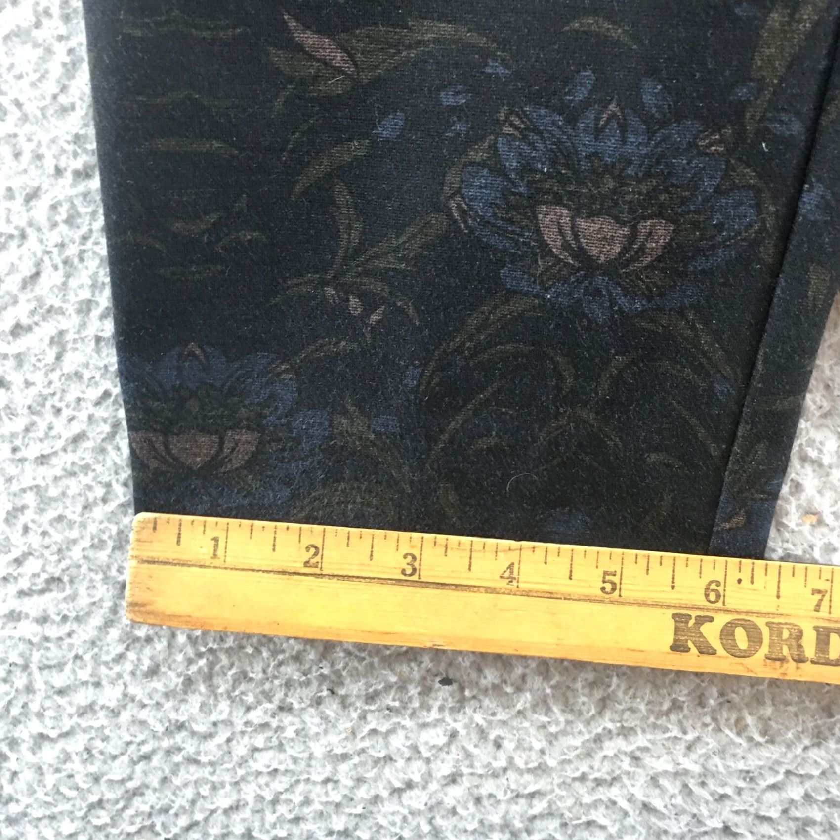 Vintage Up! Floral Trouser Pants Women 14 Black Pull On Skinny Slim Fit High Rise Casual Jeans Style Jegging Pants Size 36" / US 14 / IT 50 - 7 Thumbnail