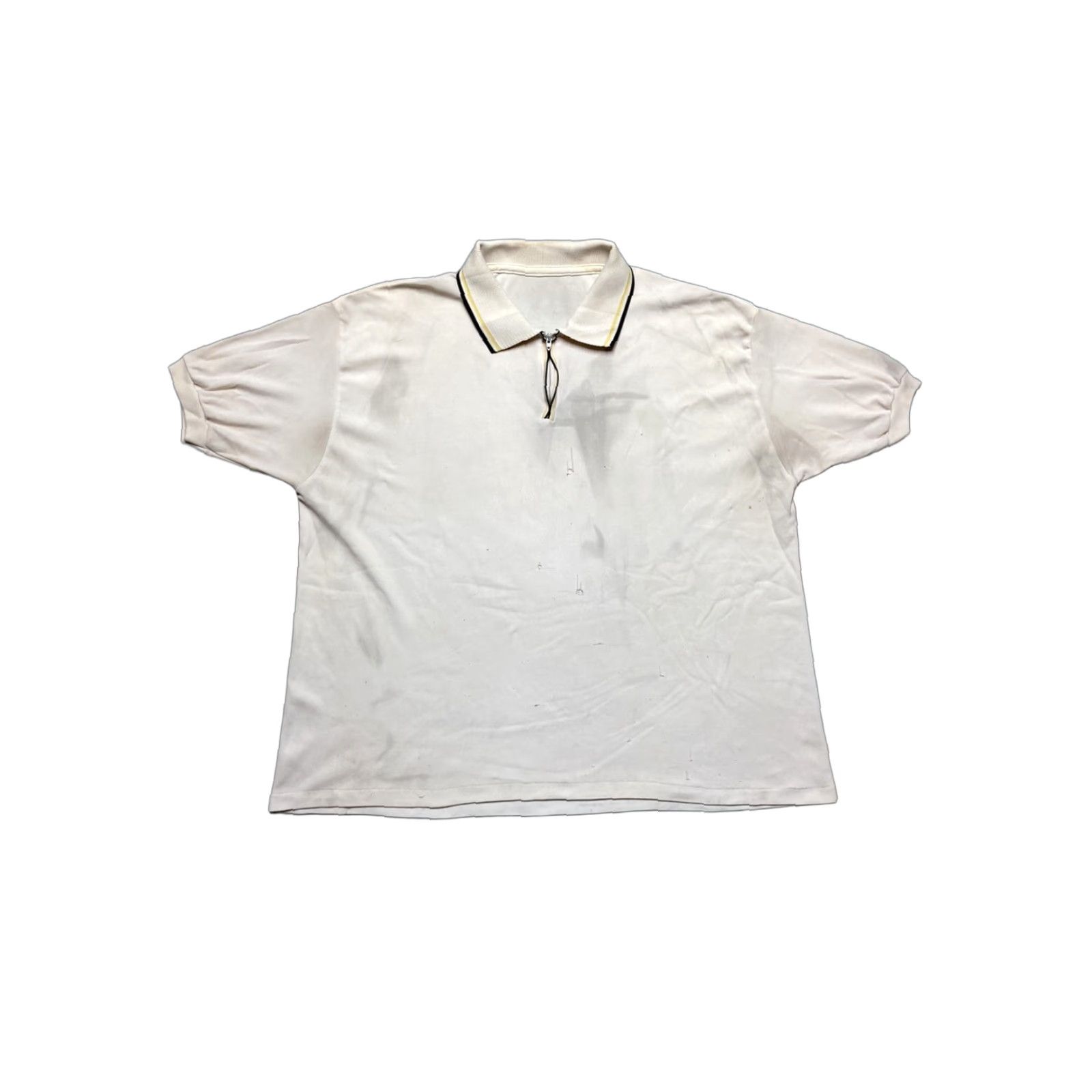 Vintage VINTAGE banlon polo shirt nylon soft distressed 1/4 zip short sleeve XL Polo Shirt Mens XL Banlon 60s 70s Size US XL / EU 56 / 4 - 1 Thumbnail