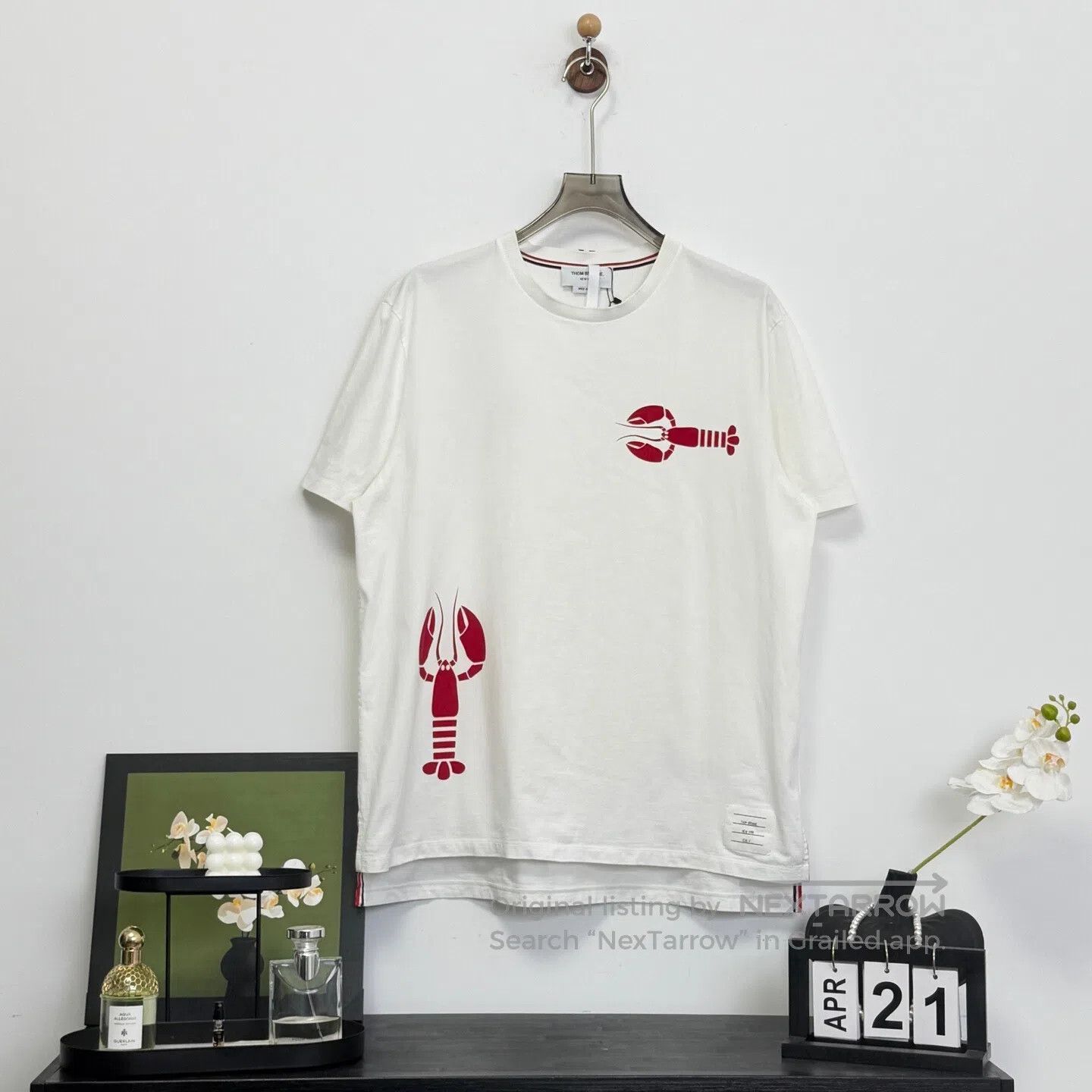 Thom Browne Thom Browne Lobster Four Stripe Printed Short Sleeve| Size US XL / EU 56 / 4 - 1 Thumbnail