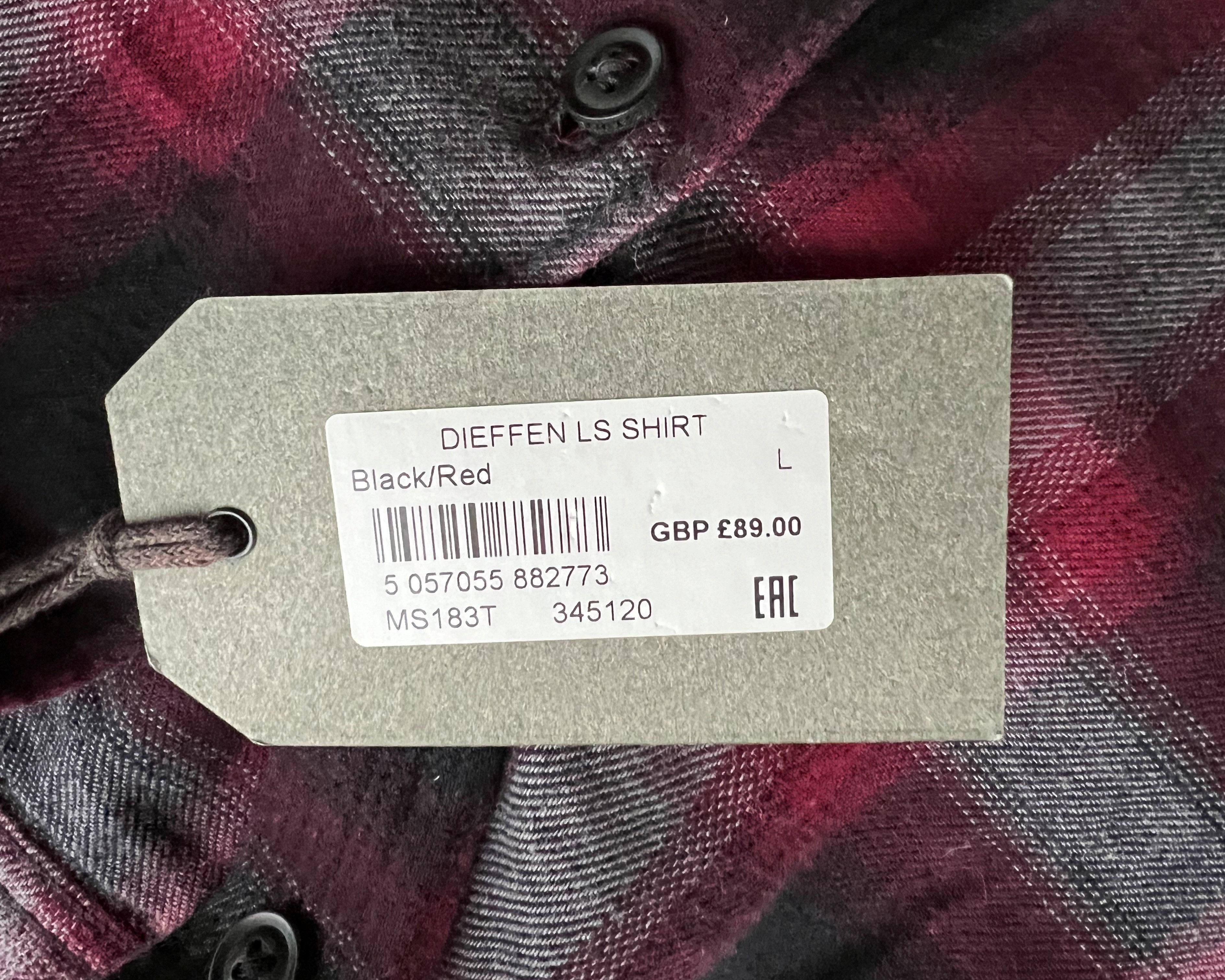 Allsaints × Flannel ALL SAINTS DIEFFEN LONG SLEEVE CHECK FLANNEL SHIRT MEN’S M/L Size US M / EU 48-50 / 2 - 4 Thumbnail