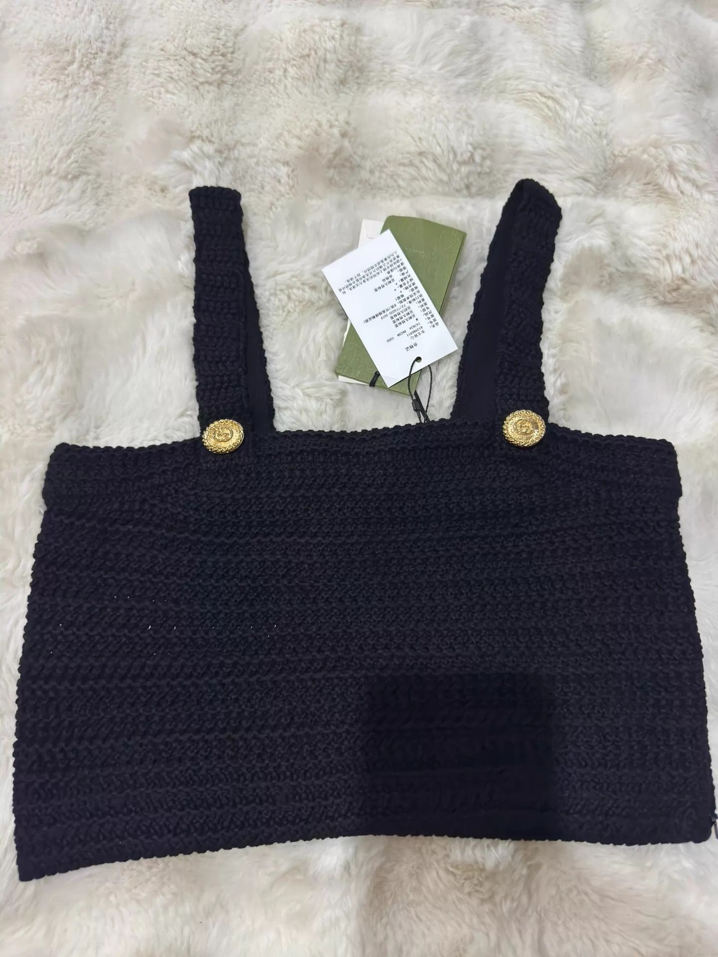 Gucci Gucci New Black Gold Buckle Braided Camisole Top M Size M / US 6-8 / IT 42-44 - 4 Thumbnail