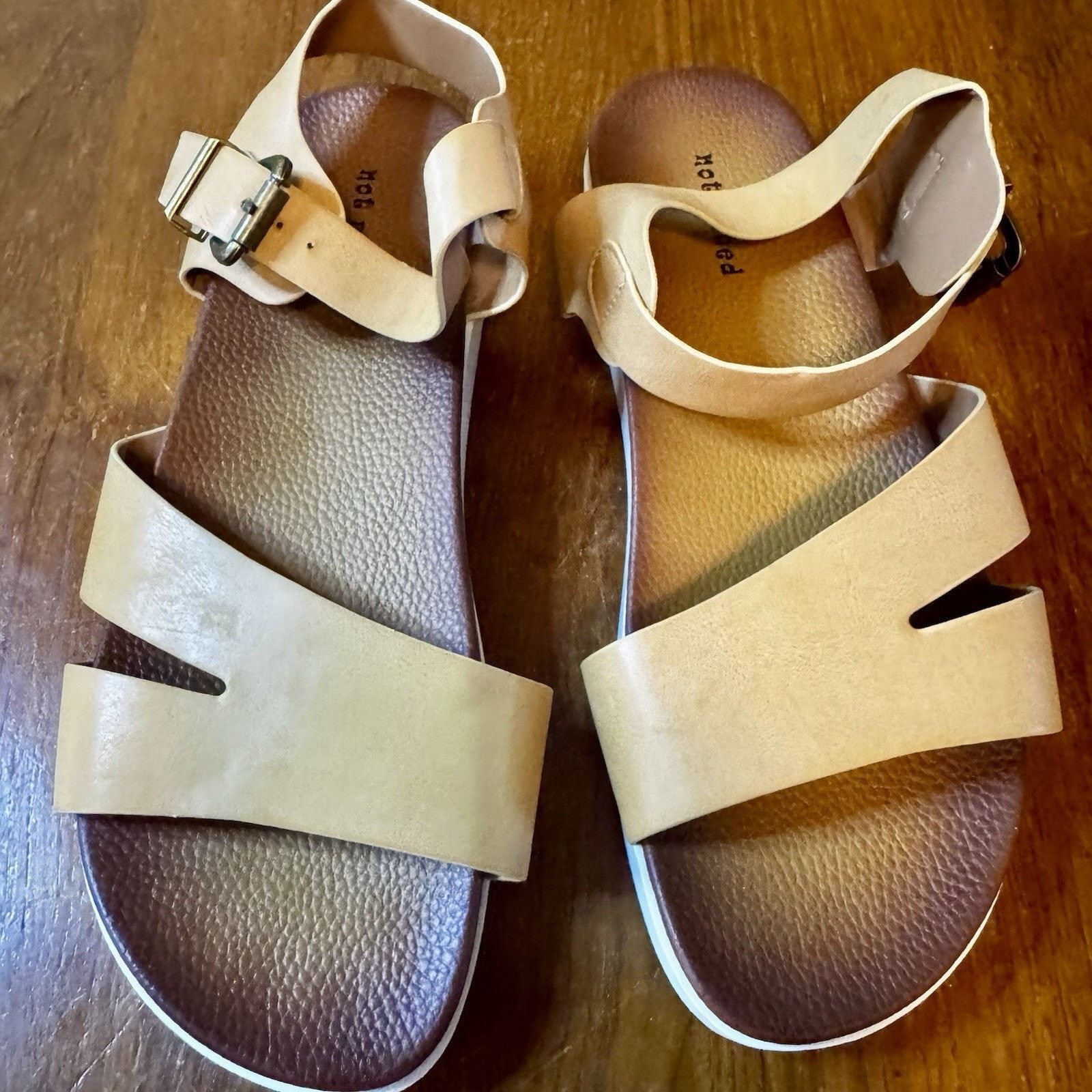 & Other Stories Women's Platform Sandals Strap Heal Faux Leather Tan Size US 9 / IT 39 - 1 Thumbnail
