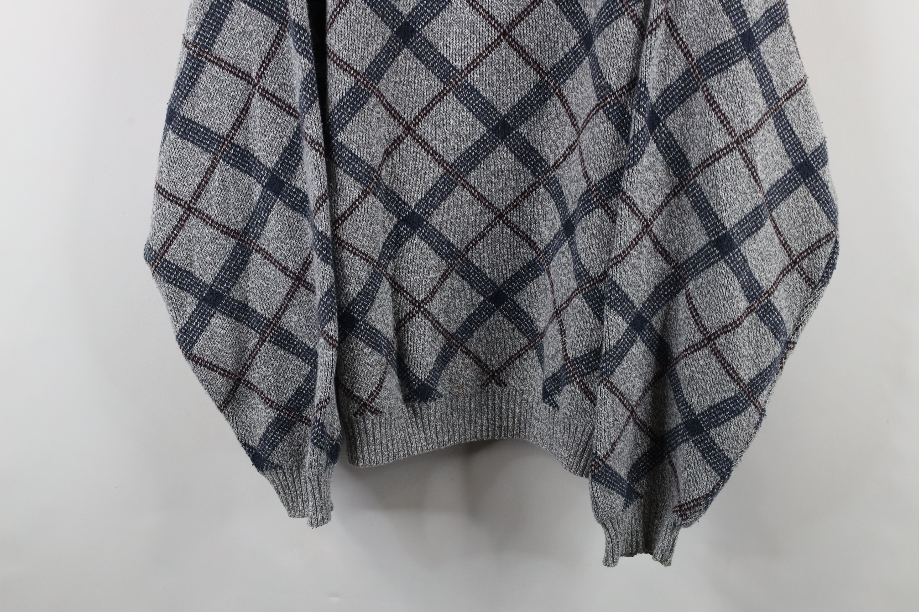 Vintage Vintage 90s Streetwear Cotton Cross Hatch Knit Sweater USA Size US XL / EU 56 / 4 - 3 Thumbnail