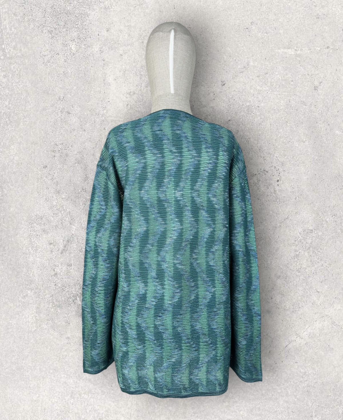 Missoni Vintage 90s MISSONI Sport Viscose Mesh Cardigan Size XL / US 12-14 / IT 48-50 - 3 Thumbnail
