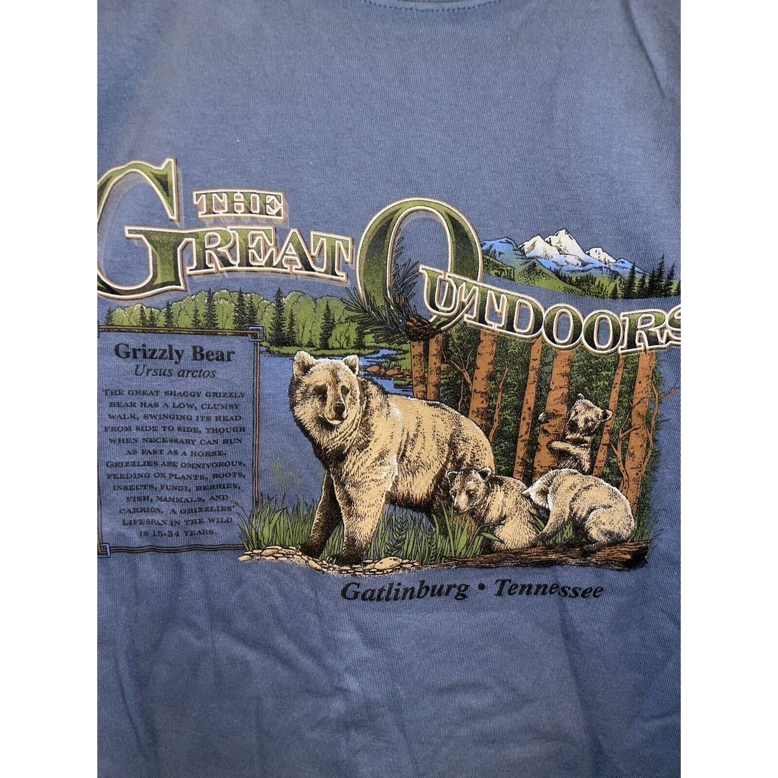 Anvil Vintage Gatlinburg Shirt The Great Outdoors Grizzly Bear Tee Size US M / EU 48-50 / 2 - 6 Thumbnail