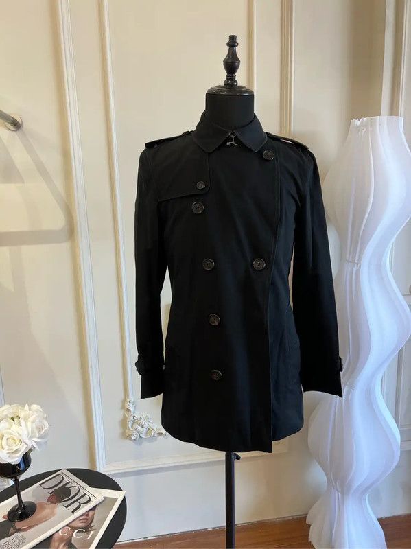 Burberry Burberry Black Cotton Men's Windbreaker Coat Size US L / EU 52-54 / 3 - 1 Thumbnail