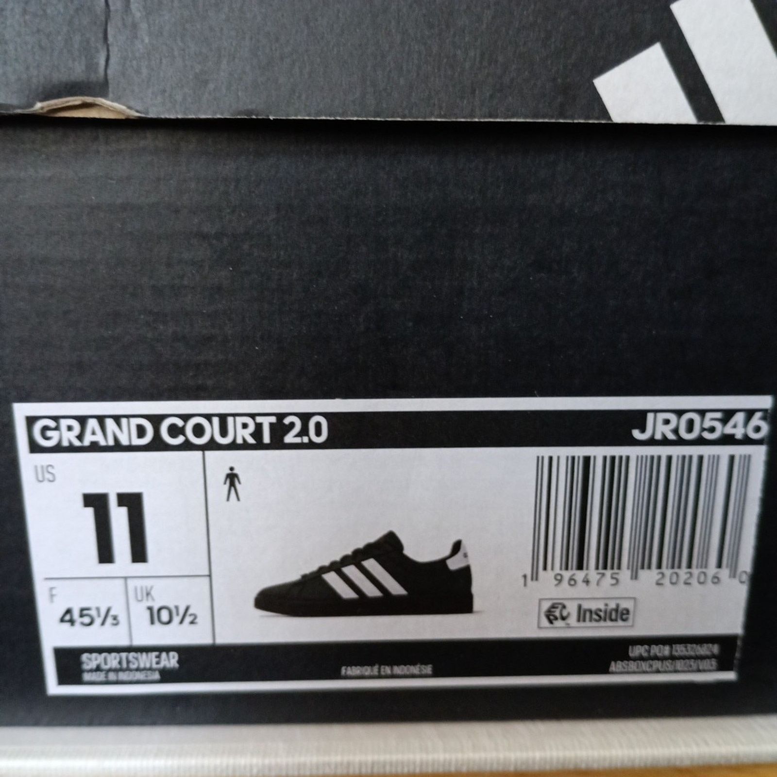 Adidas Adidas Grand Court 2.0 Black/White Men’s Size 11 JR0546 Size US 11 / EU 44 - 8 Thumbnail