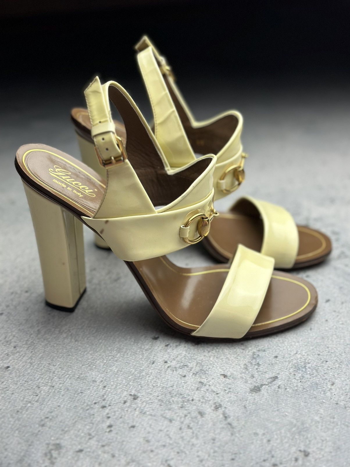 Gucci Gucci Leather Alyssa Horsebit Ankle Strap Sandals y2k Rare Size US 9 / IT 39 - 1 Thumbnail