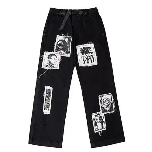 Japanese Brand VIBE Japanese style punk jeans with patches Size US 33 - 4 Thumbnail