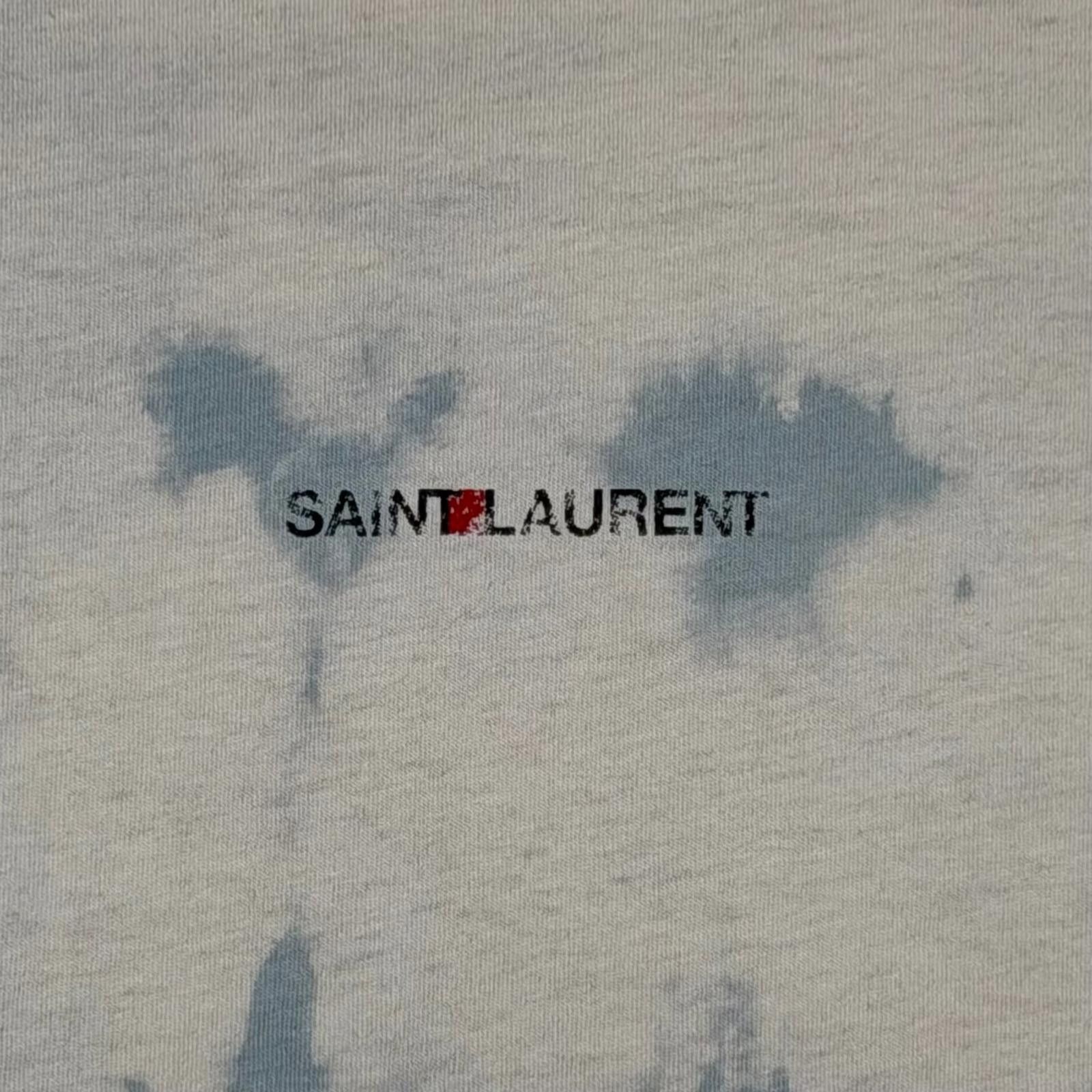 Saint Laurent Paris Saint Laurent Bleached Tee Size US M / EU 48-50 / 2 - 2 Thumbnail