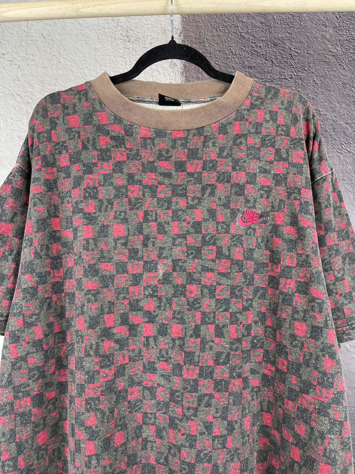 Nike Nike vintage 90s monogram checkered oversized tee shirt Size US L / EU 52-54 / 3 - 6 Thumbnail
