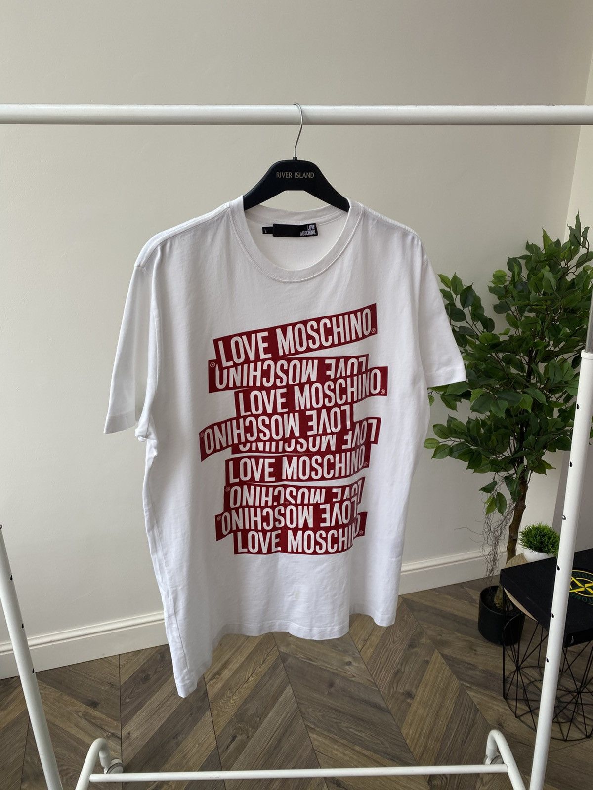Moschino × Vintage Vintage Love Moschino Printed White T-shirt Size US L / EU 52-54 / 3 - 3 Thumbnail