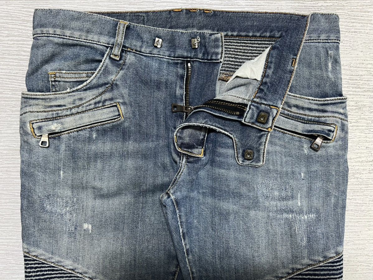 Balmain Balmain - Christophe Decarnin - Washed Biker Jeans Size US 32 / EU 48 - 14 Thumbnail