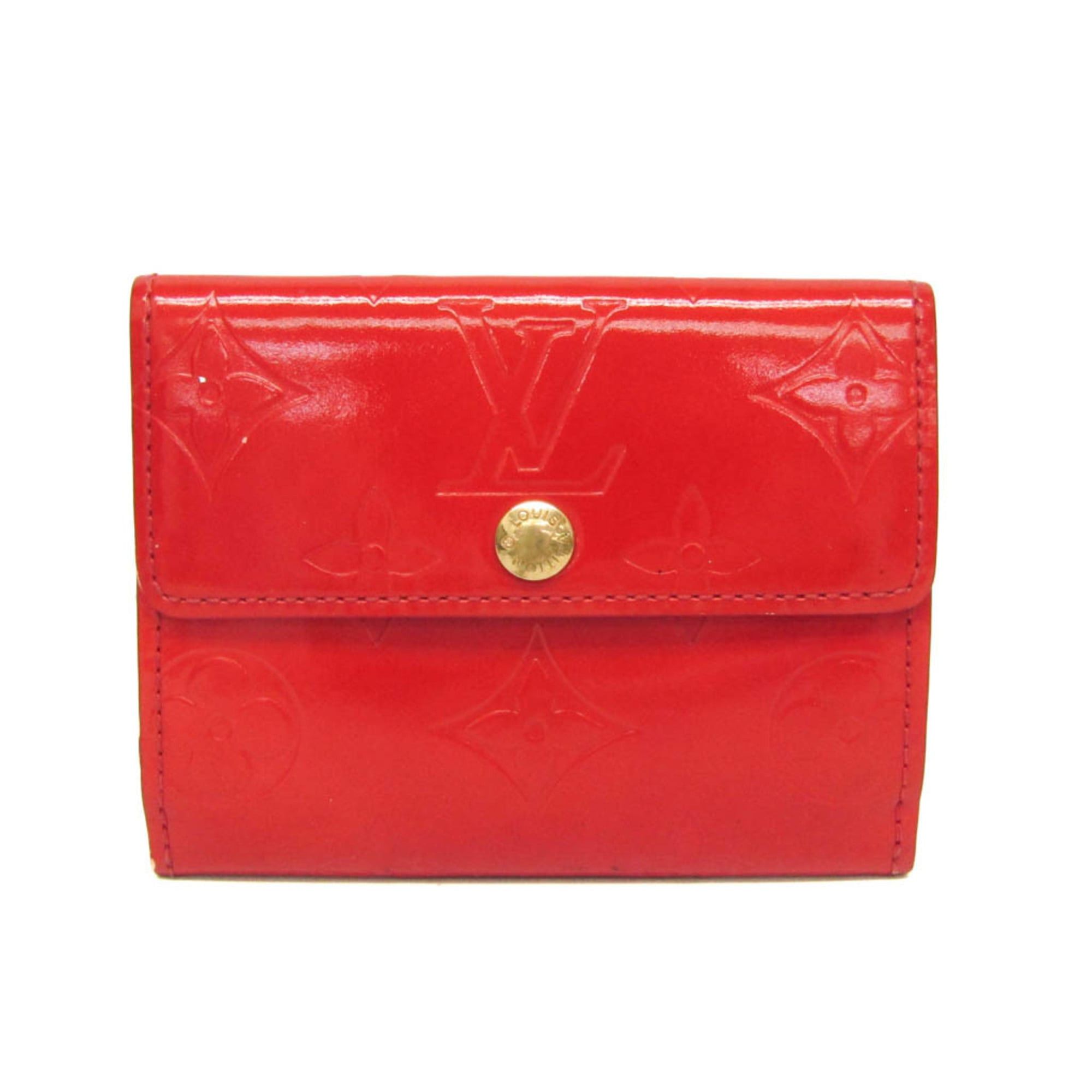 Louis Vuitton Louis Vuitton Monogram Vernis Ludlow M91090 Women's Monogram Vernis Coin Purse/coin Case Rouge Size ONE SIZE - 1 Thumbnail