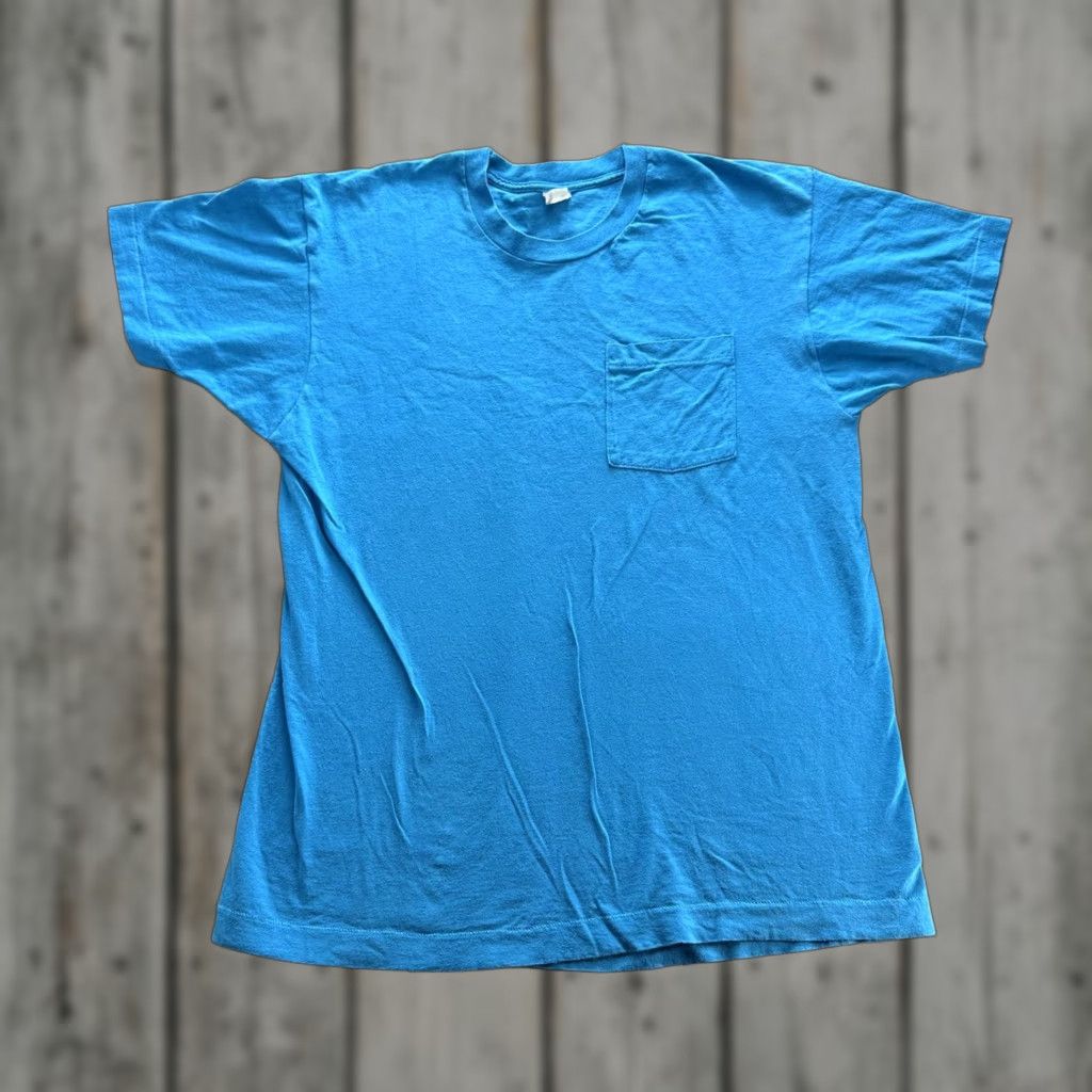 Fruit Of The Loom VINTAGE Fruit Of The Loom Shirt Mens Large Pocket Single Stitch Made USA 90s Size US L / EU 52-54 / 3 - 1 Thumbnail