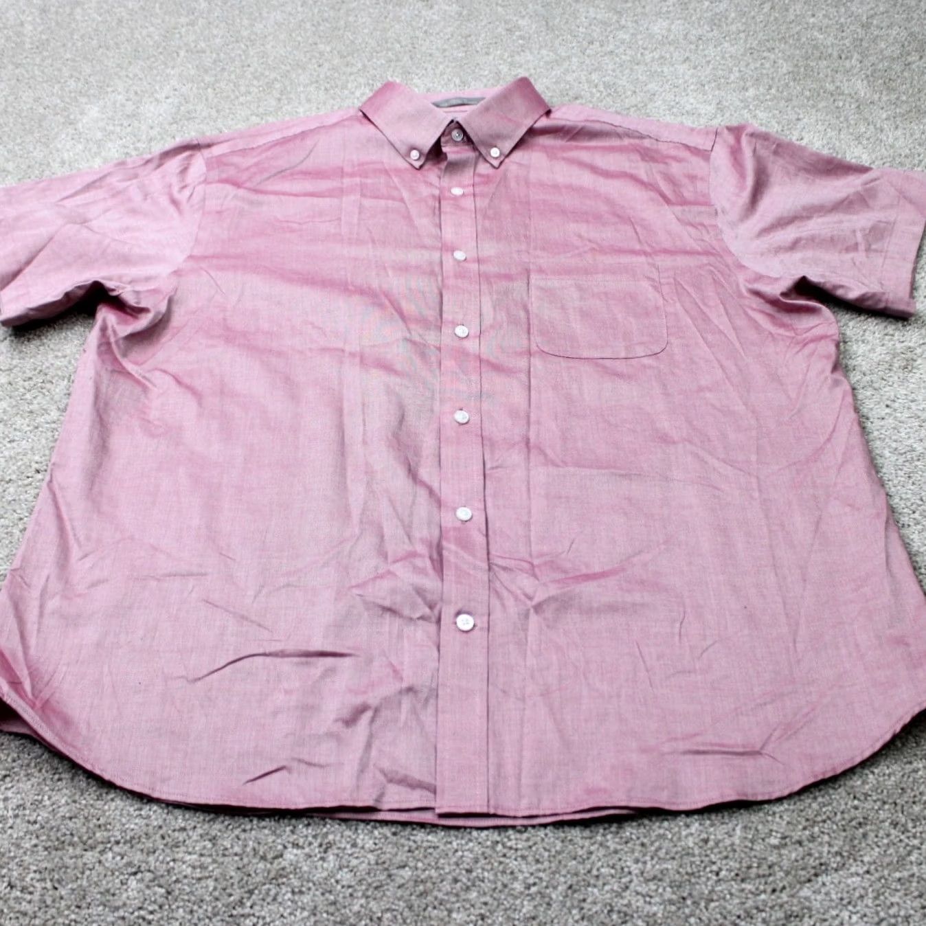 Cremieux Daniel Cremieux Shirt Mens XL Red 100% Cotton Button-Up Short Sleeve Classic Signature Collection Size US XL / EU 56 / 4 - 2 Thumbnail