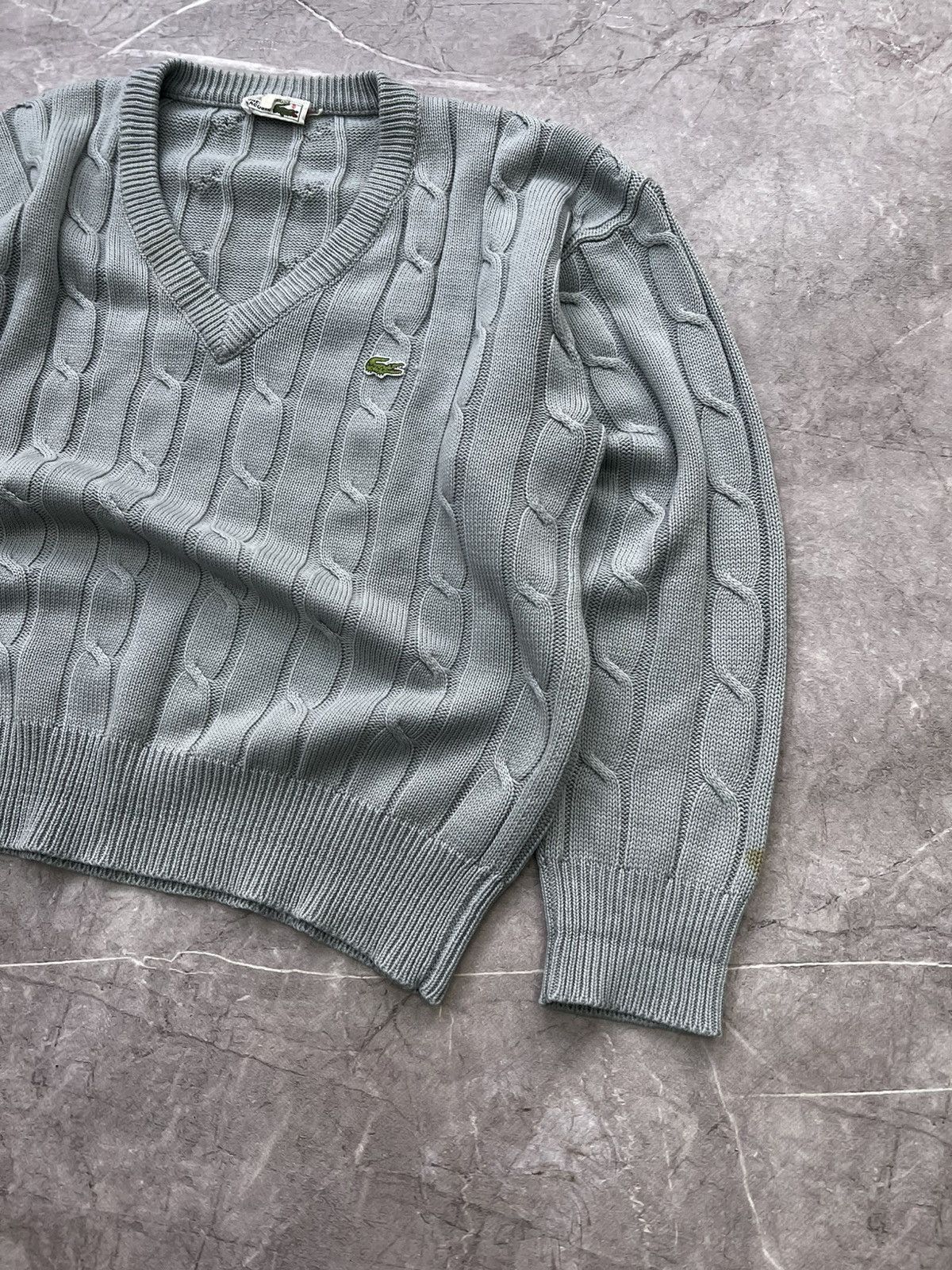 Japanese Brand × Lacoste VINTAGE V-NECK LACOSTE CHEMISE SWEATER RIPPED y2k streetwear Size US L / EU 52-54 / 3 - 4 Thumbnail