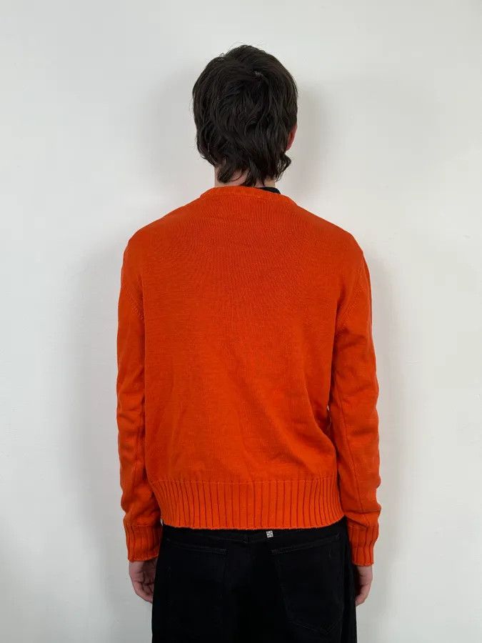 Dolce & Gabbana 1990s Dolce & Gabbana Orange V Neck Wool Sweater Size US M / EU 48-50 / 2 - 3 Thumbnail
