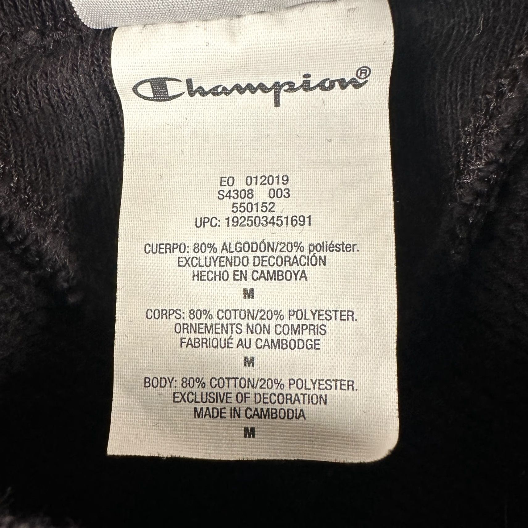 Champion VINTAGE Champion Sweatshirt Womens Medium Black Logo 100 Anniversary Graphic Long Sleeve Size M / US 6-8 / IT 42-44 - 5 Thumbnail