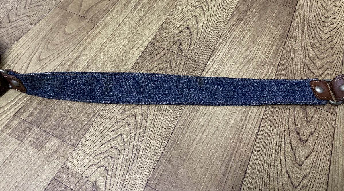 Dolce & Gabbana Rare Design Vintage Dolce Gabbana Denim Leather Belt 1990s Size ONE SIZE - 3 Thumbnail