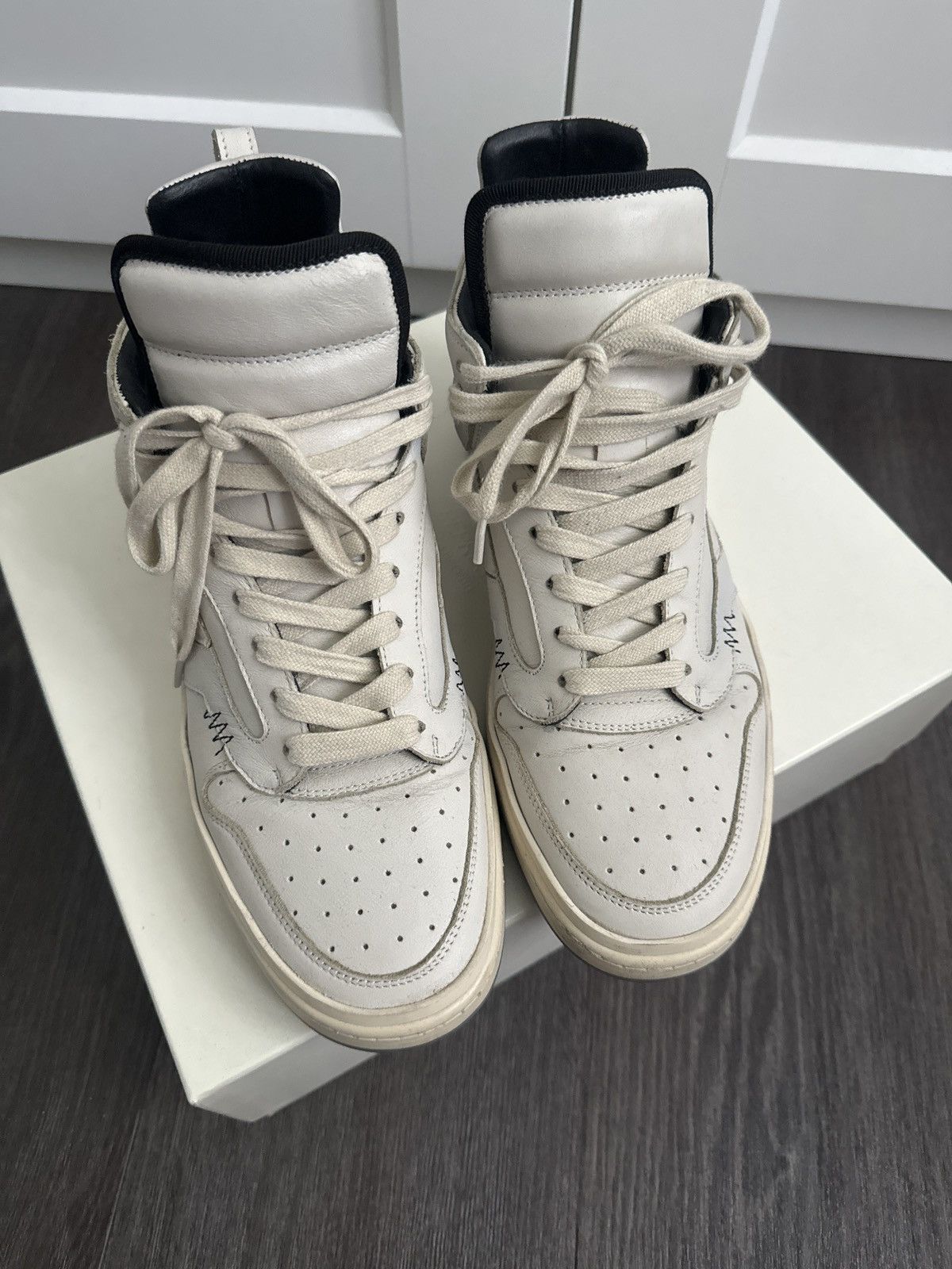 image of Represent Clo Represent Reptor High Sneaker Vintage White OG 44, Men's (Size 11)