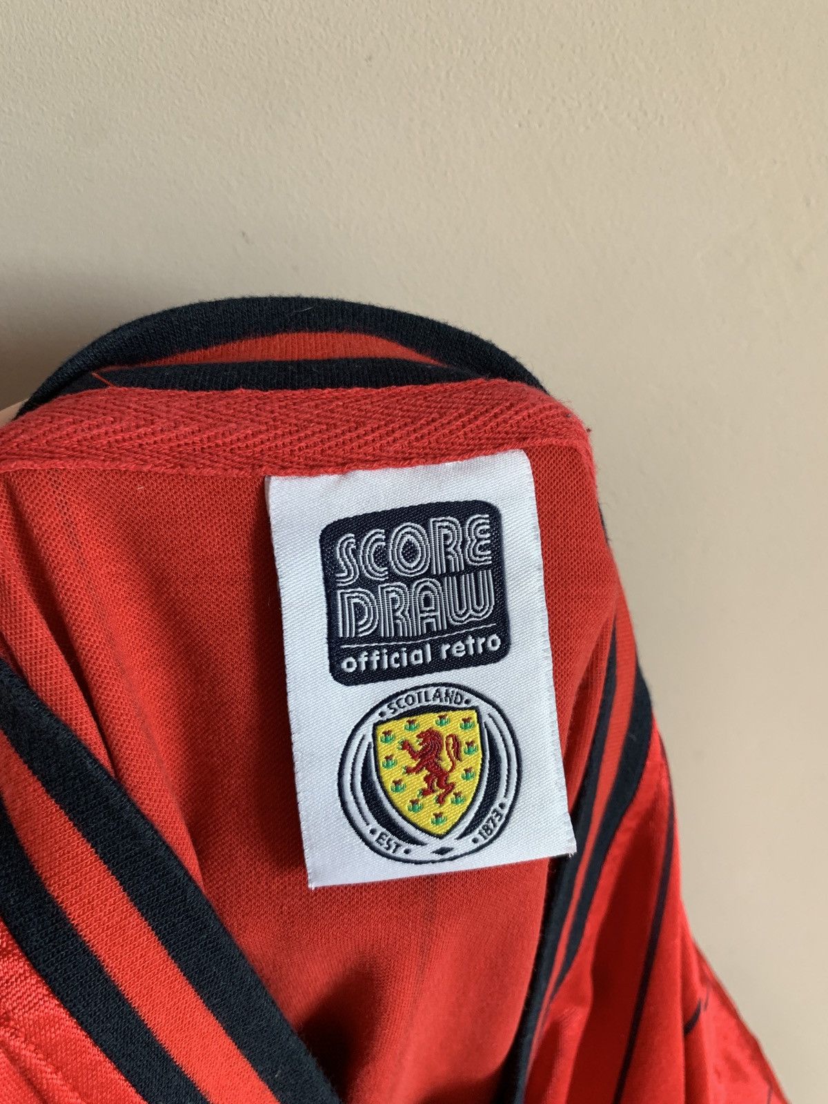 Vintage Scotland Away Football Shirt Retro Score Draw Retro Jersey L Size US L / EU 52-54 / 3 - 8 Thumbnail