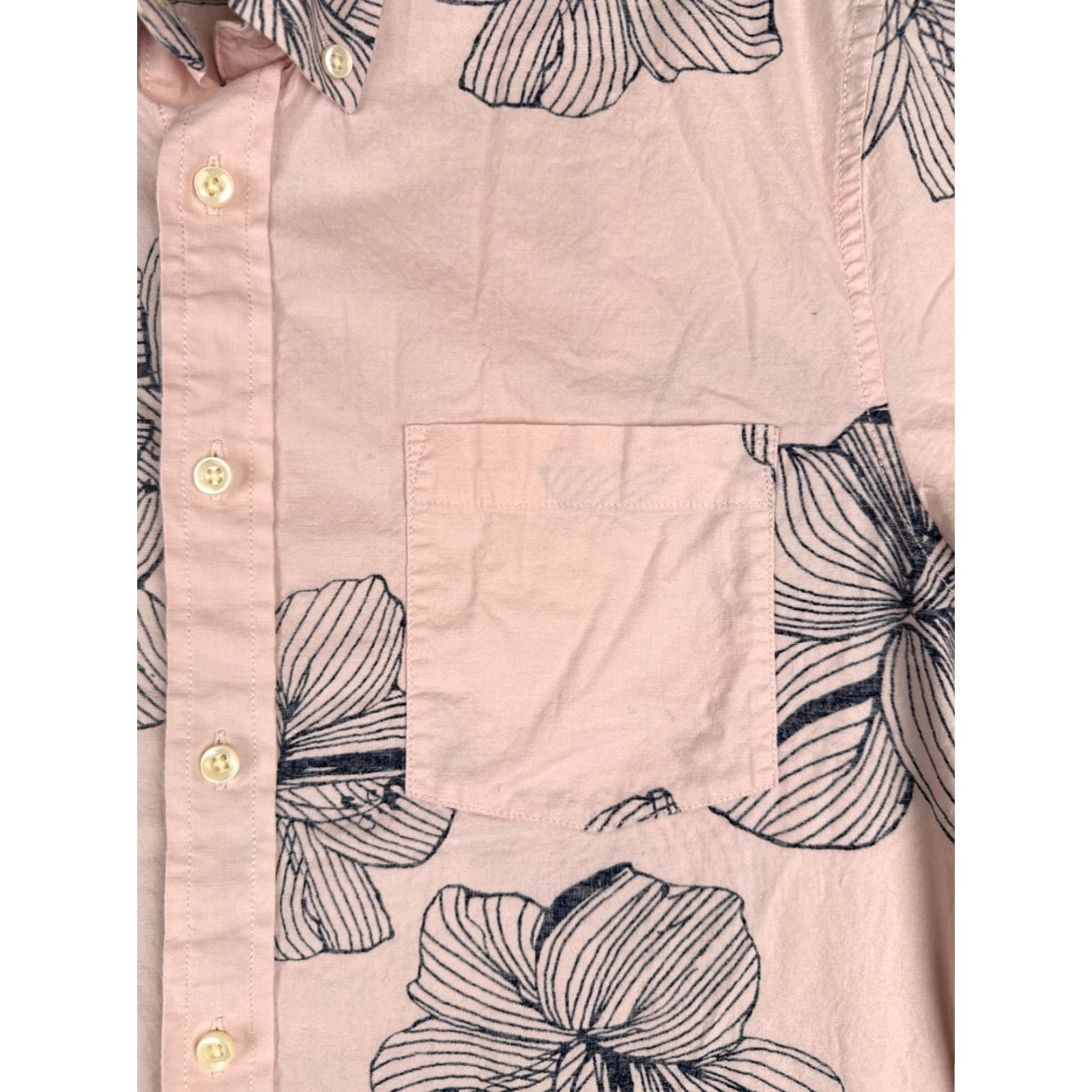 Vintage Goodfellow & Co Pink Floral Hawaiian Slim Fit Button-Up Shirt Men Medium Size US M / EU 48-50 / 2 - 6 Thumbnail