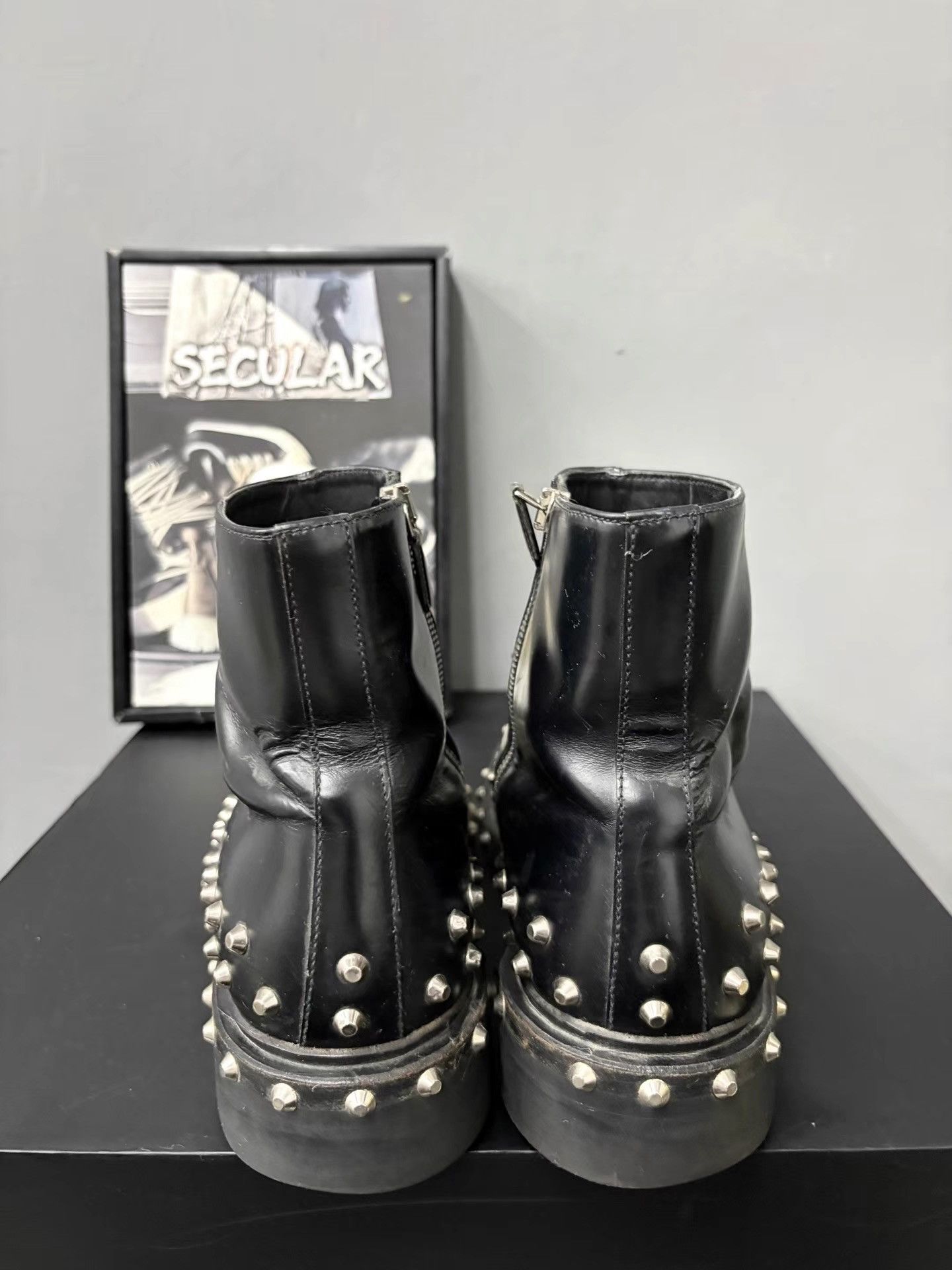 Prada Prada 19FW Frankenstein Studded Derby Chelsea Boots K34 Size US 8 / EU 41 - 7 Thumbnail