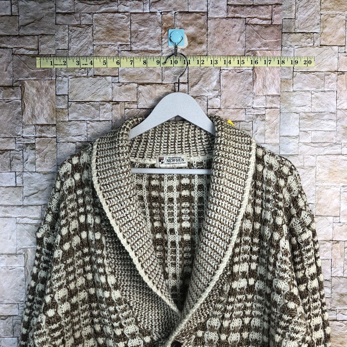 Homespun Knitwear × Japanese Brand Traditional Newsun Brown vintage Cardigan Knitwear #A179 Size US L / EU 52-54 / 3 - 4 Thumbnail