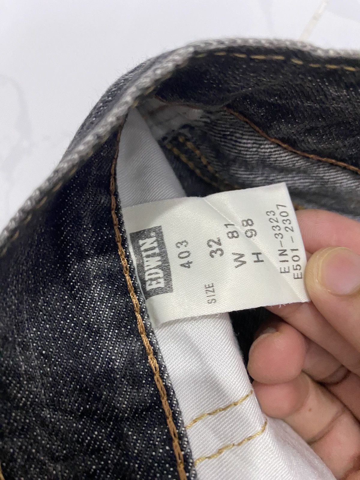 Edwin DISTRESSED DENIM EDWIN NO 403 MADE IN JAPAN DENIM JEANS Size US 33 - 8 Thumbnail