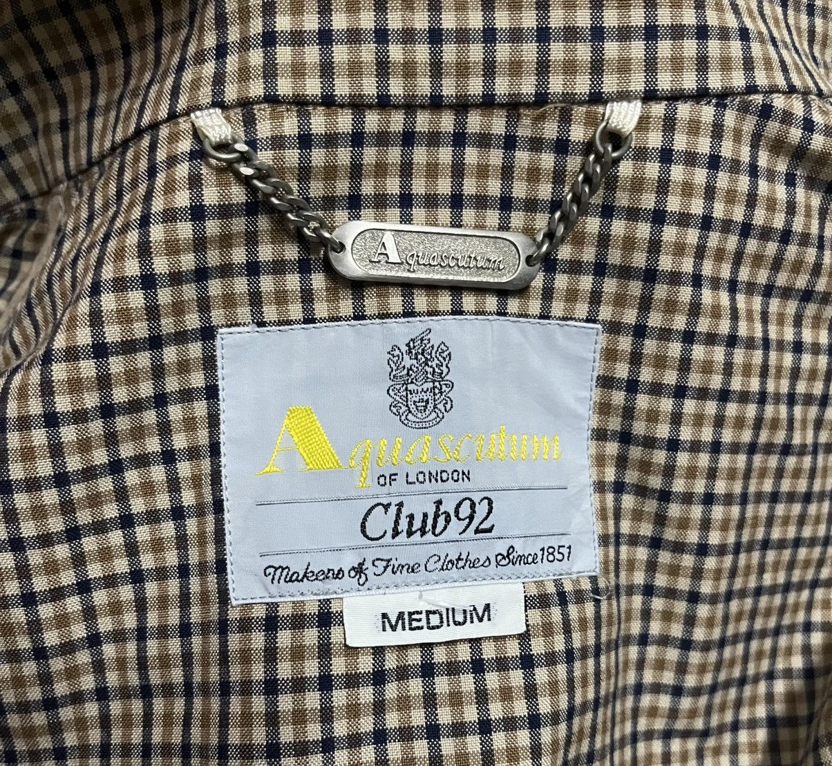 Aquascutum 🔥Vtg 90s Aquscutum Club Check Jacket Size US M / EU 48-50 / 2 - 11 Thumbnail