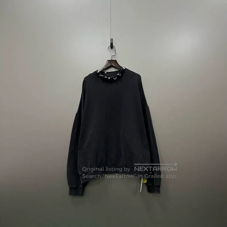 Balenciaga Balenciaga Black Perforated Metal Sweatshirt Size US S / EU 44-46 / 1 - 1 Thumbnail