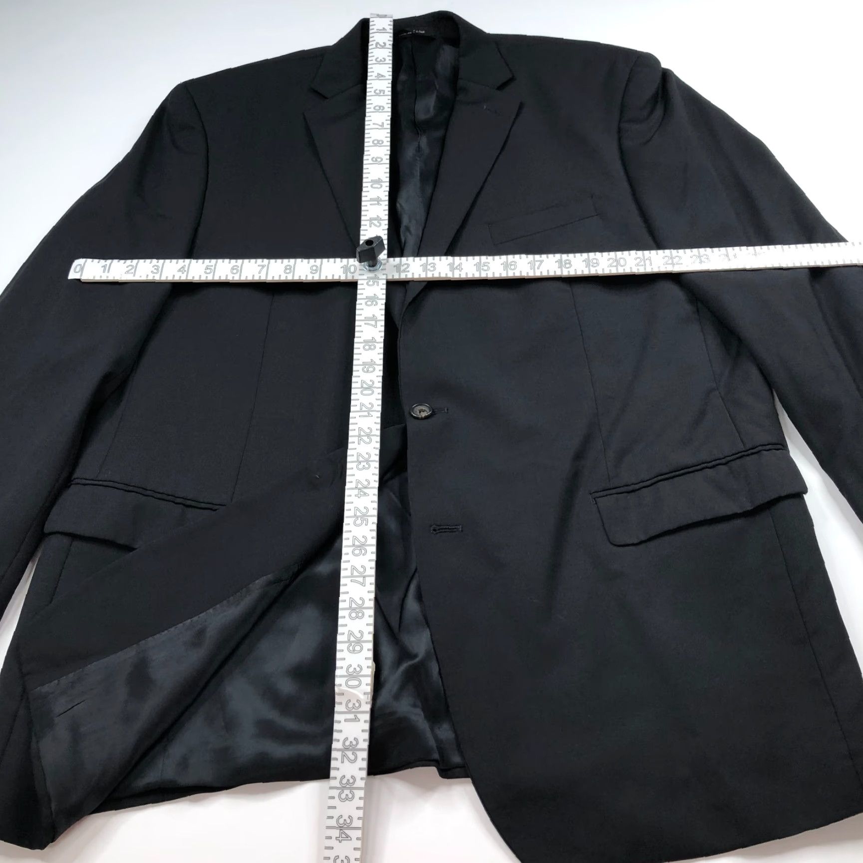 Ralph Lauren Lauren Ralph Lauren Green Label Blazer 48L Black Wool One Piece Mens Jacket Regular Fit Notch Lapel Vintage: No Size 48R - 6 Thumbnail