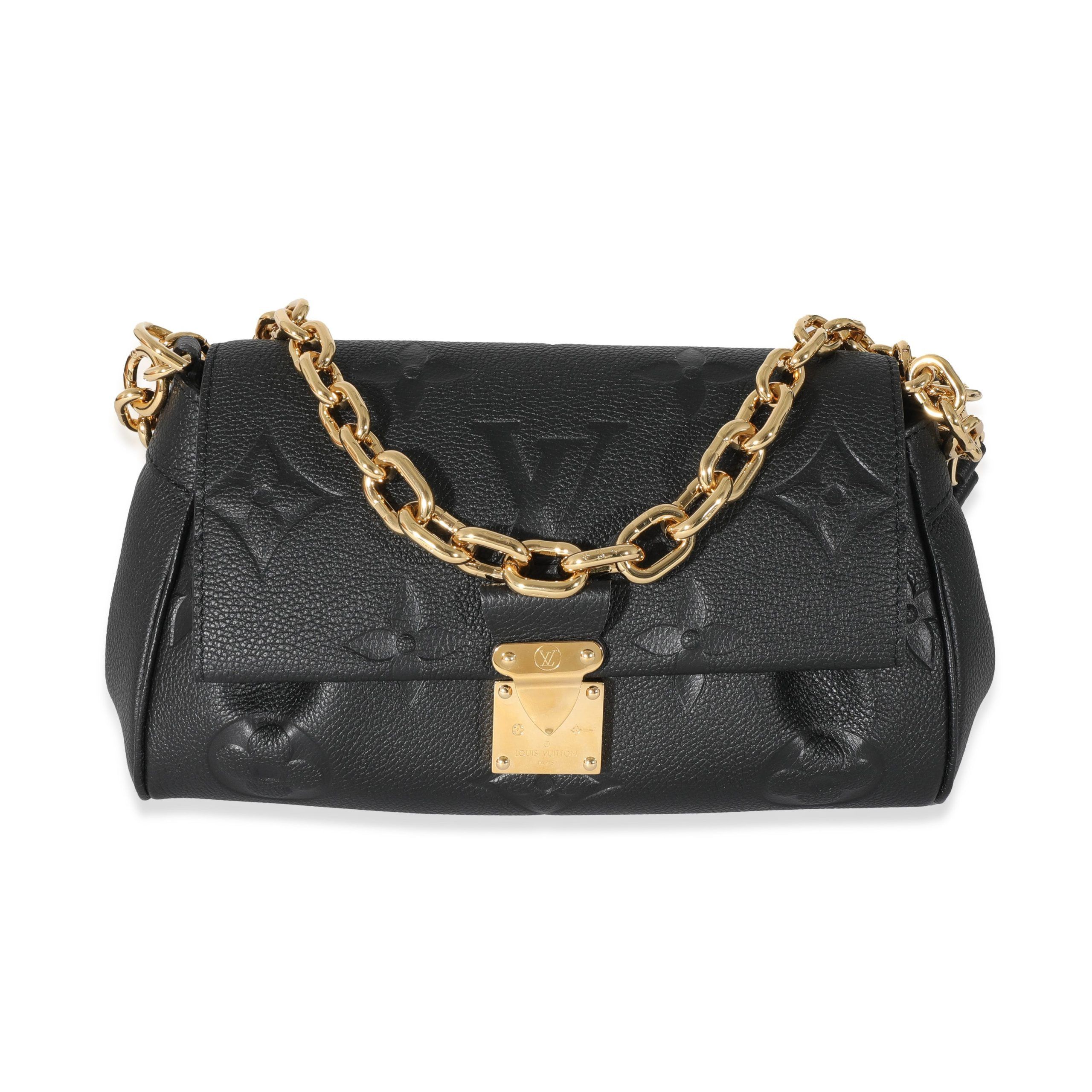 image of Louis Vuitton Black Monogram Empreinte Favorite Bag, Women's