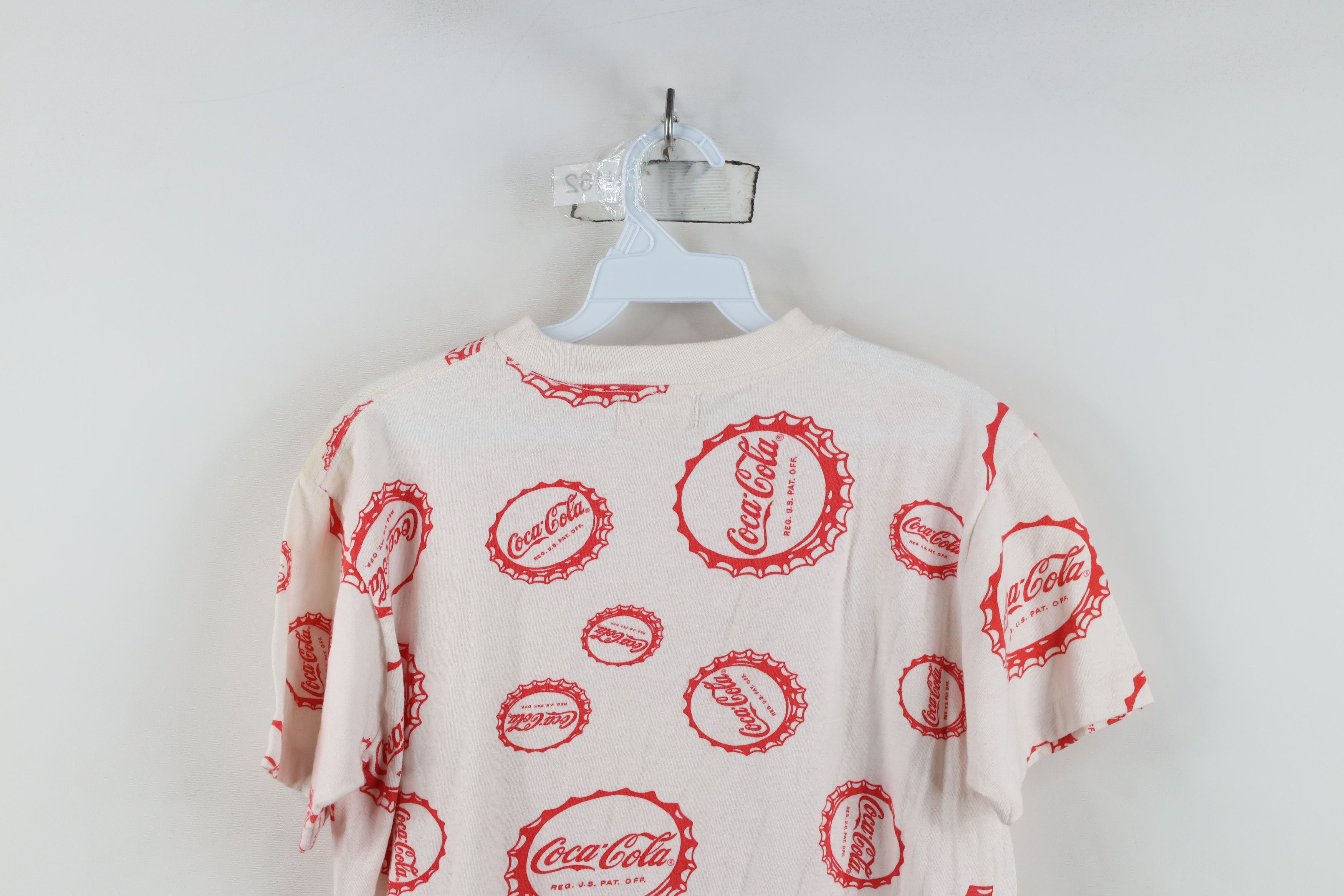 Coca Cola Vintage 80s 90s Coca Cola All Over Print T-Shirt USA Size S / US 4 / IT 40 - 9 Thumbnail