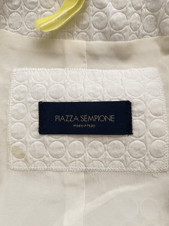 Piazza Sempione Off white textured light weight blazer Size S / US 4 / IT 40 - 9 Thumbnail