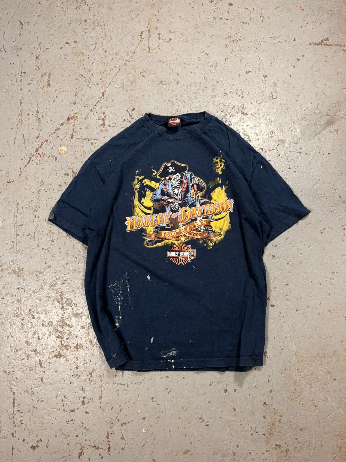 Vintage Vintage Harley Davidson Distressed Painter Pirate Tee Size US XXL / EU 58 / 5 - 1 Thumbnail