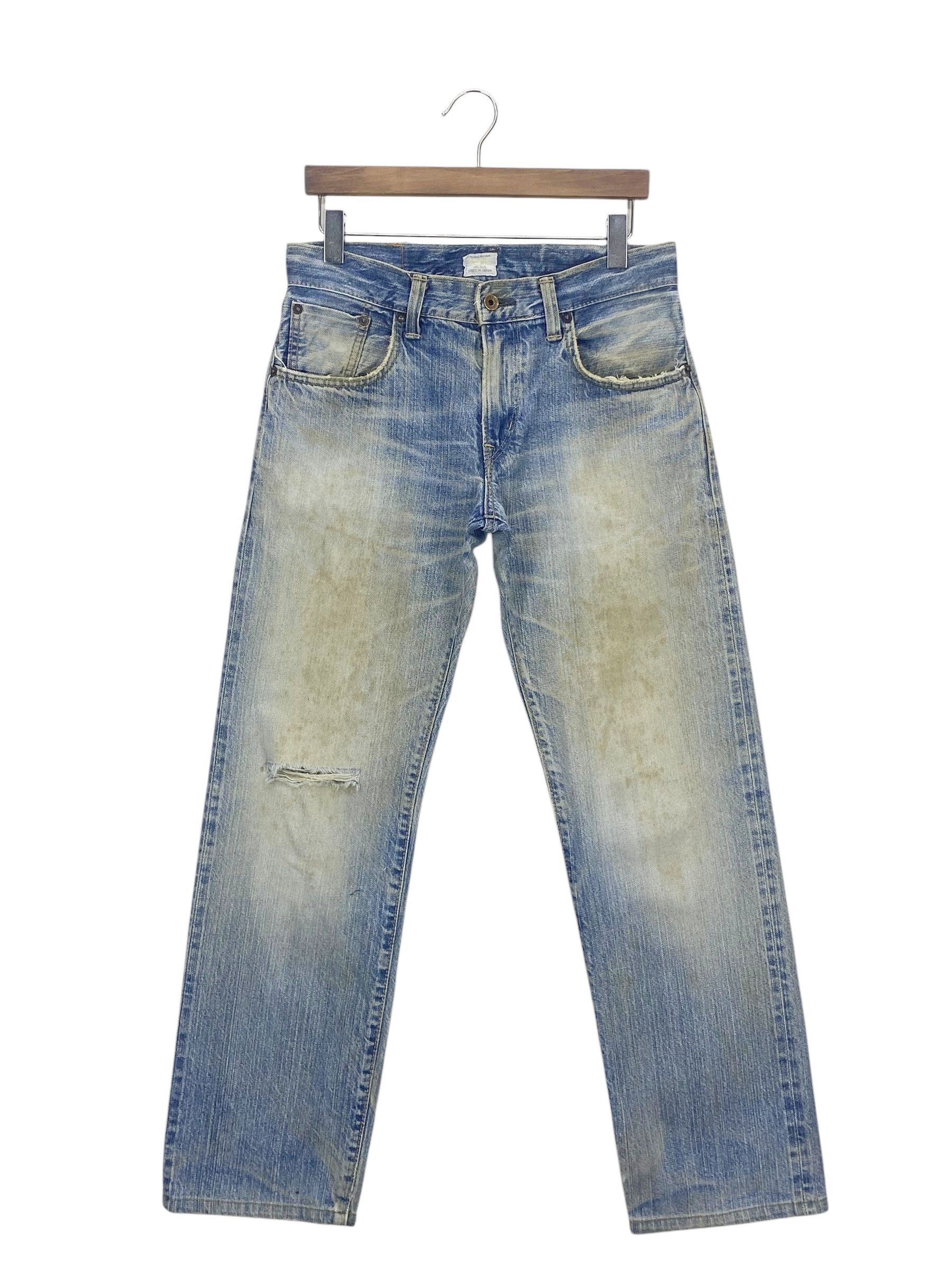 Edwin × Vintage Edwin Selvedge Denim Japanese Distressed Pants Japan Made Size US 30 / EU 46 - 2 Thumbnail