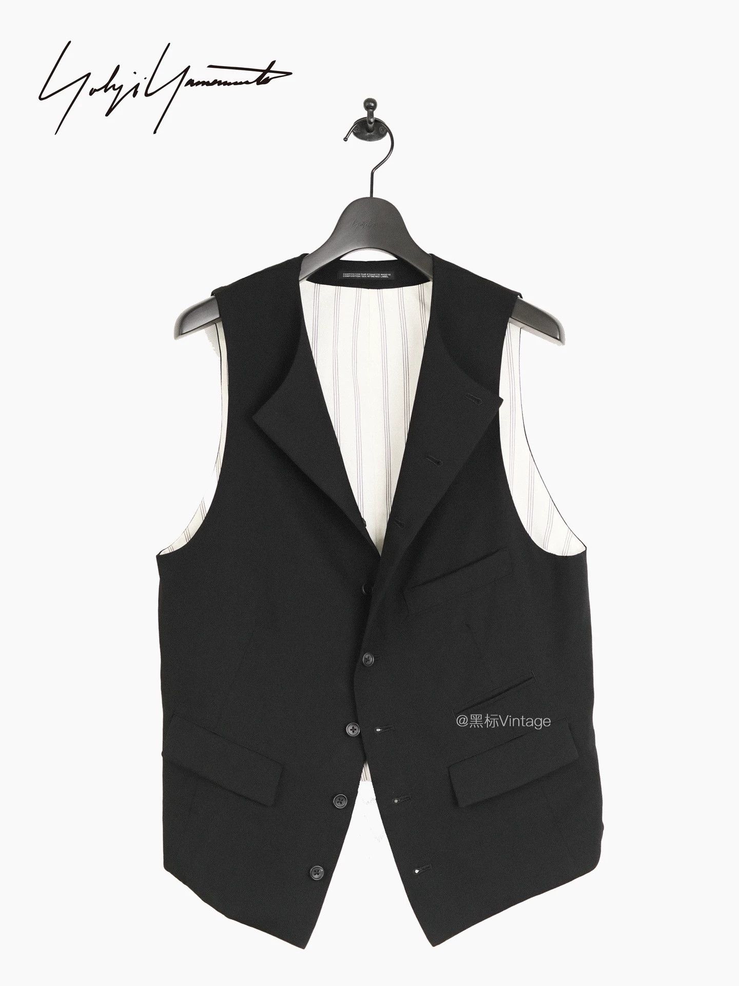 Yohji Yamamoto Yohji Yamamoto 23AW VTG Chinese Collarless Vest Size US M / EU 48-50 / 2 - 1 Thumbnail